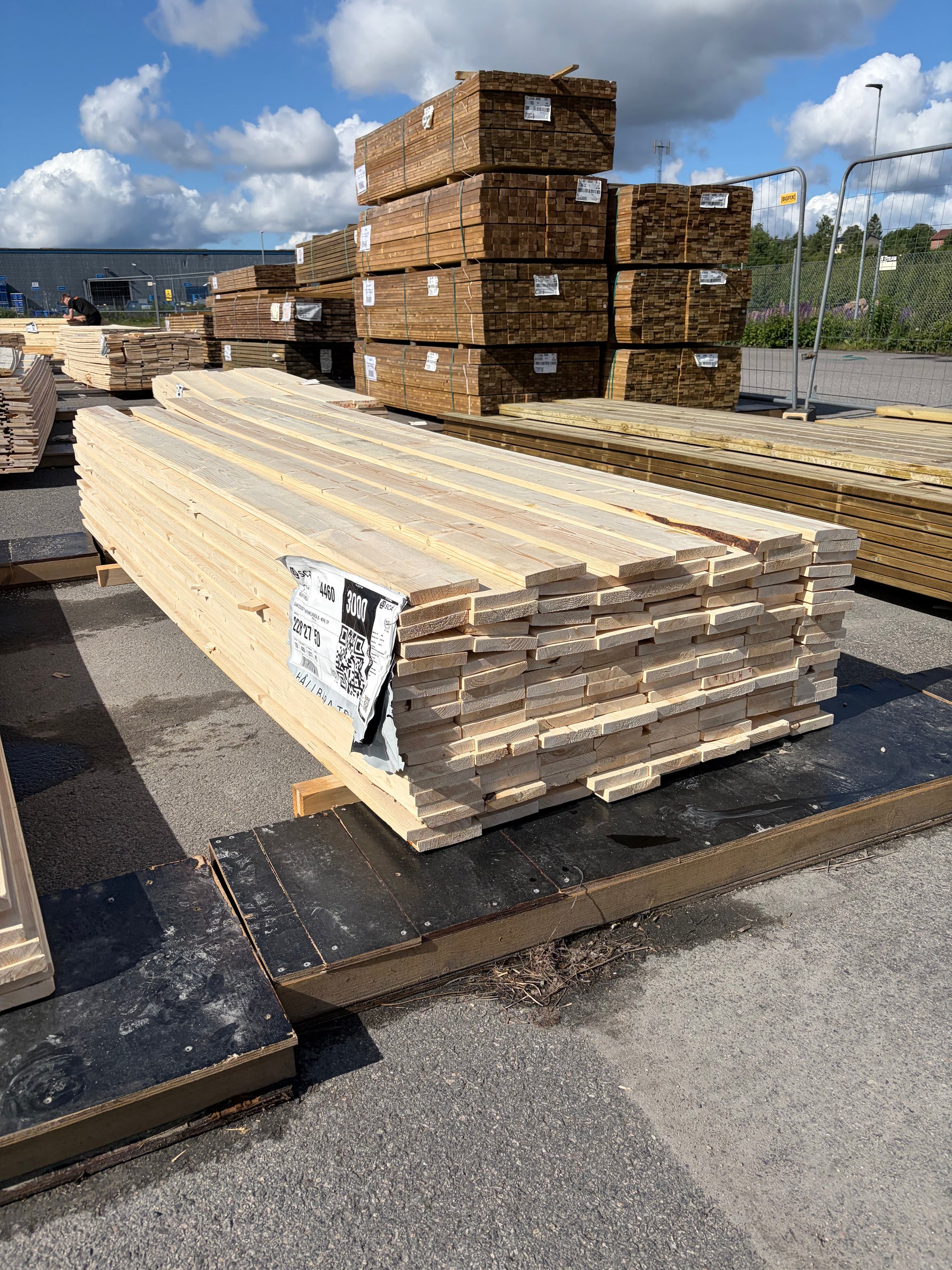 Paket Finsågade Brädor 22x120mm, 136st 3,00m (Andra sortering)