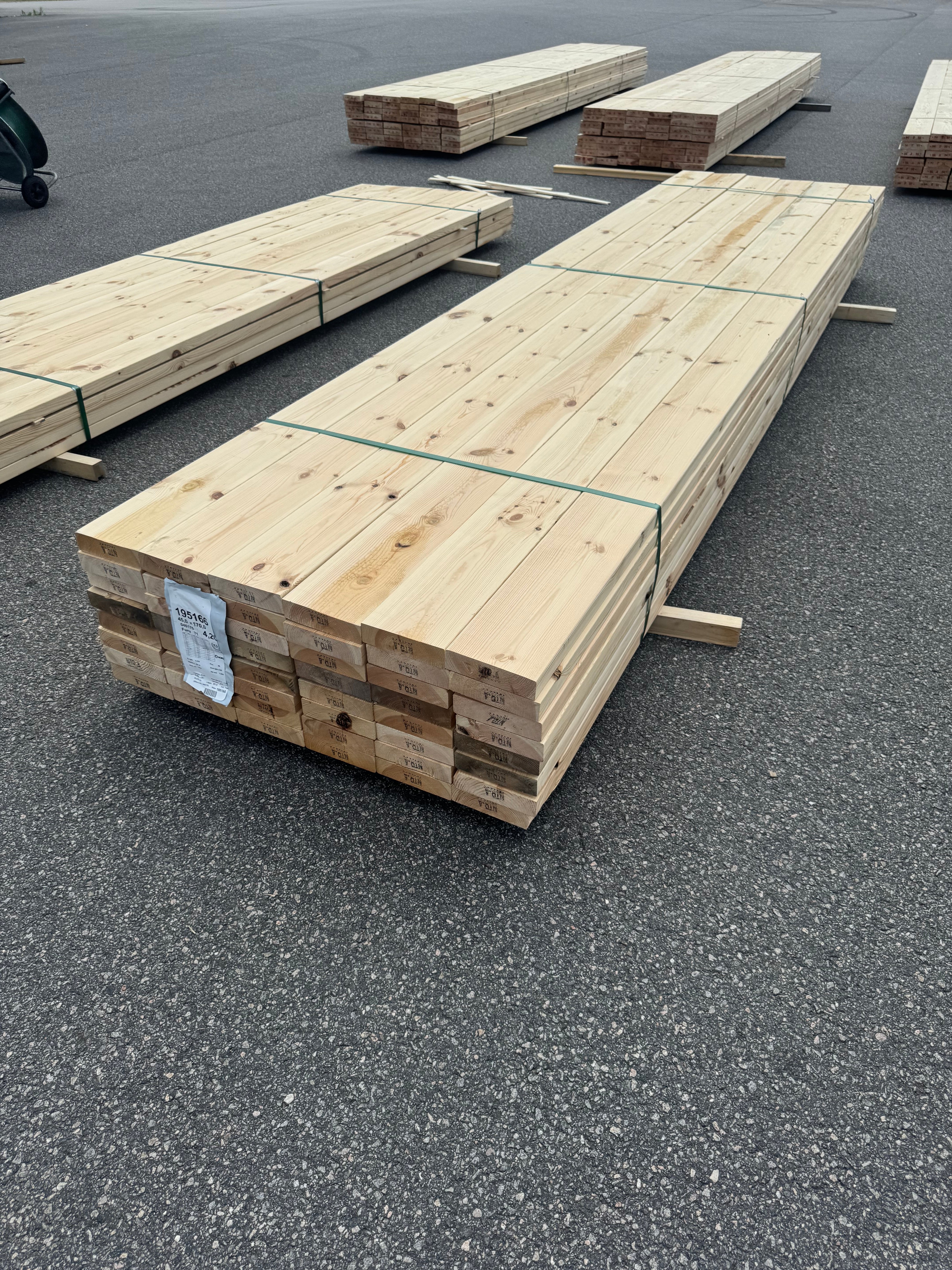 Paket Reglar 45x170 – 48 st (4,20 m, furu)