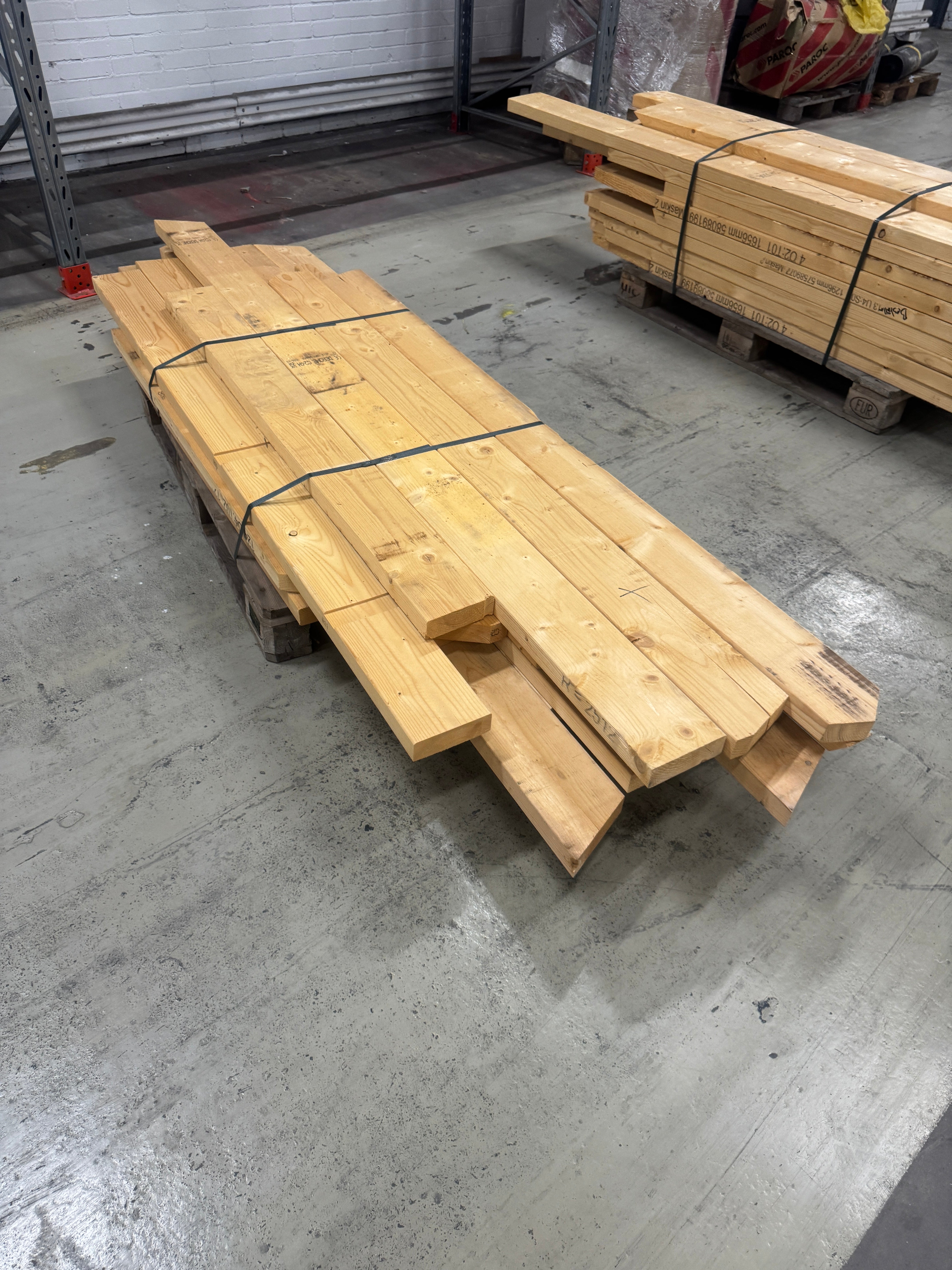 Paket Virke 45x145 – ca 19 st (1,80–2,60 m, Gran)