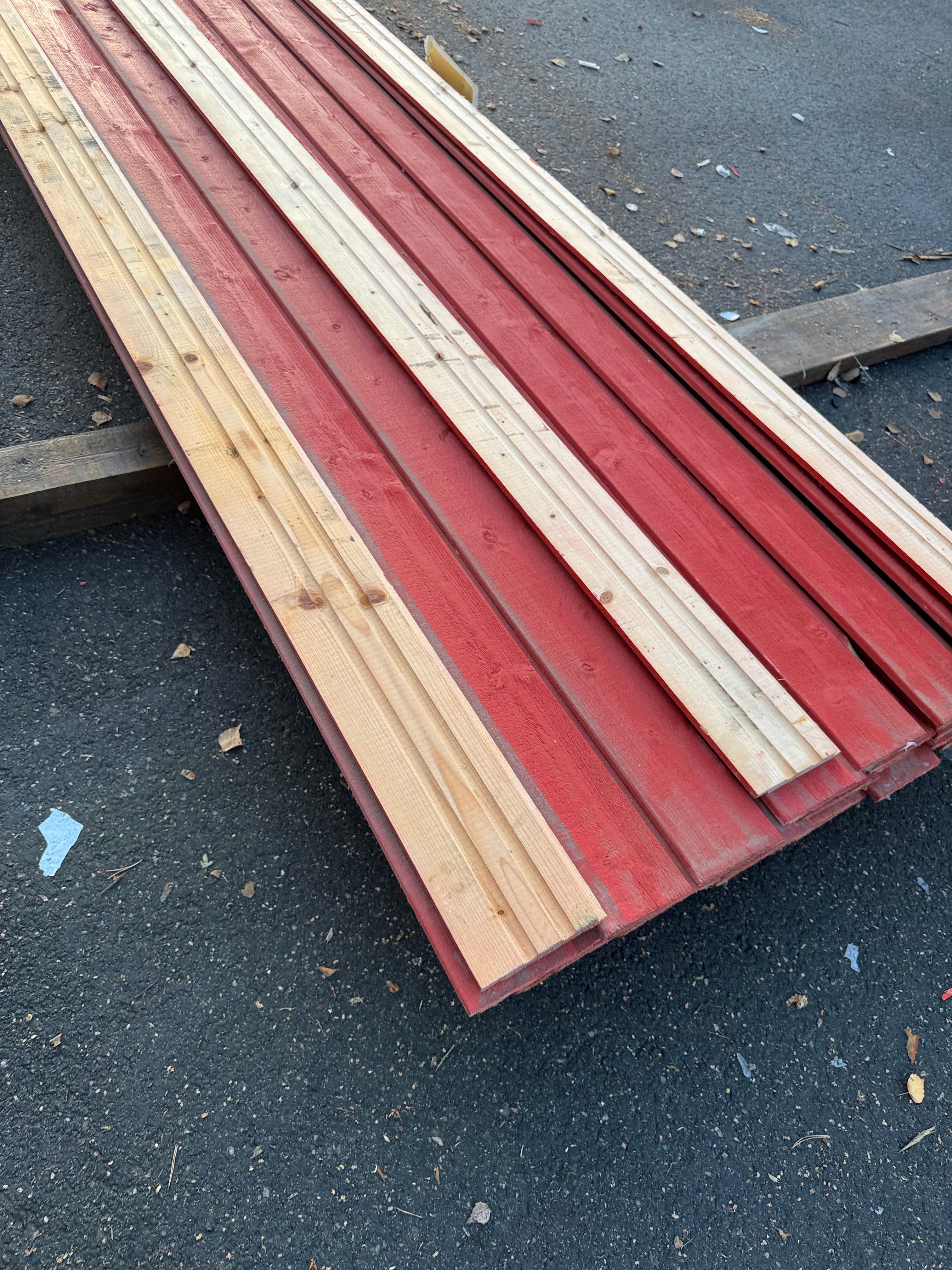 Paket Ytterpanel Falsad Enkelfas 21x147 mm – 38 st Röd