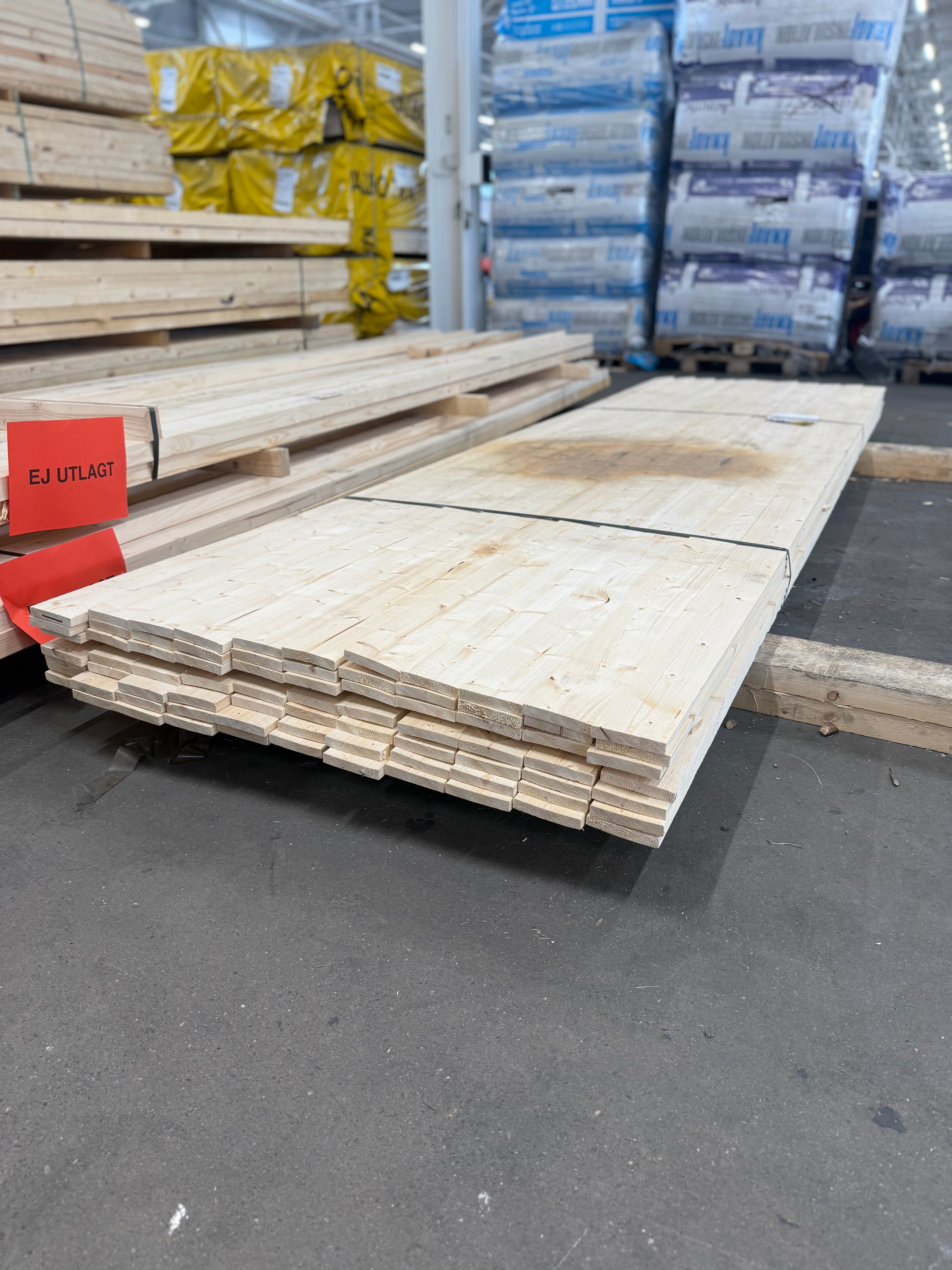 Paket Finsågad Panel 17x95mm 77st 3.60m