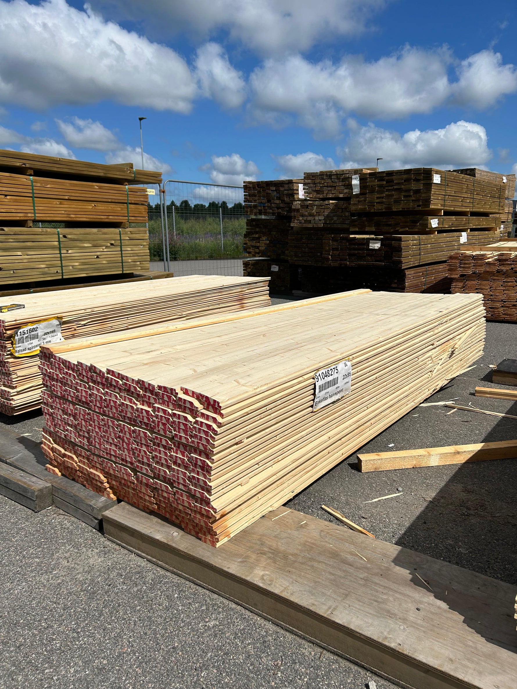 Paket Ytterpanel Enkelfas Halvspont 22x95mm, 231st 3,0m