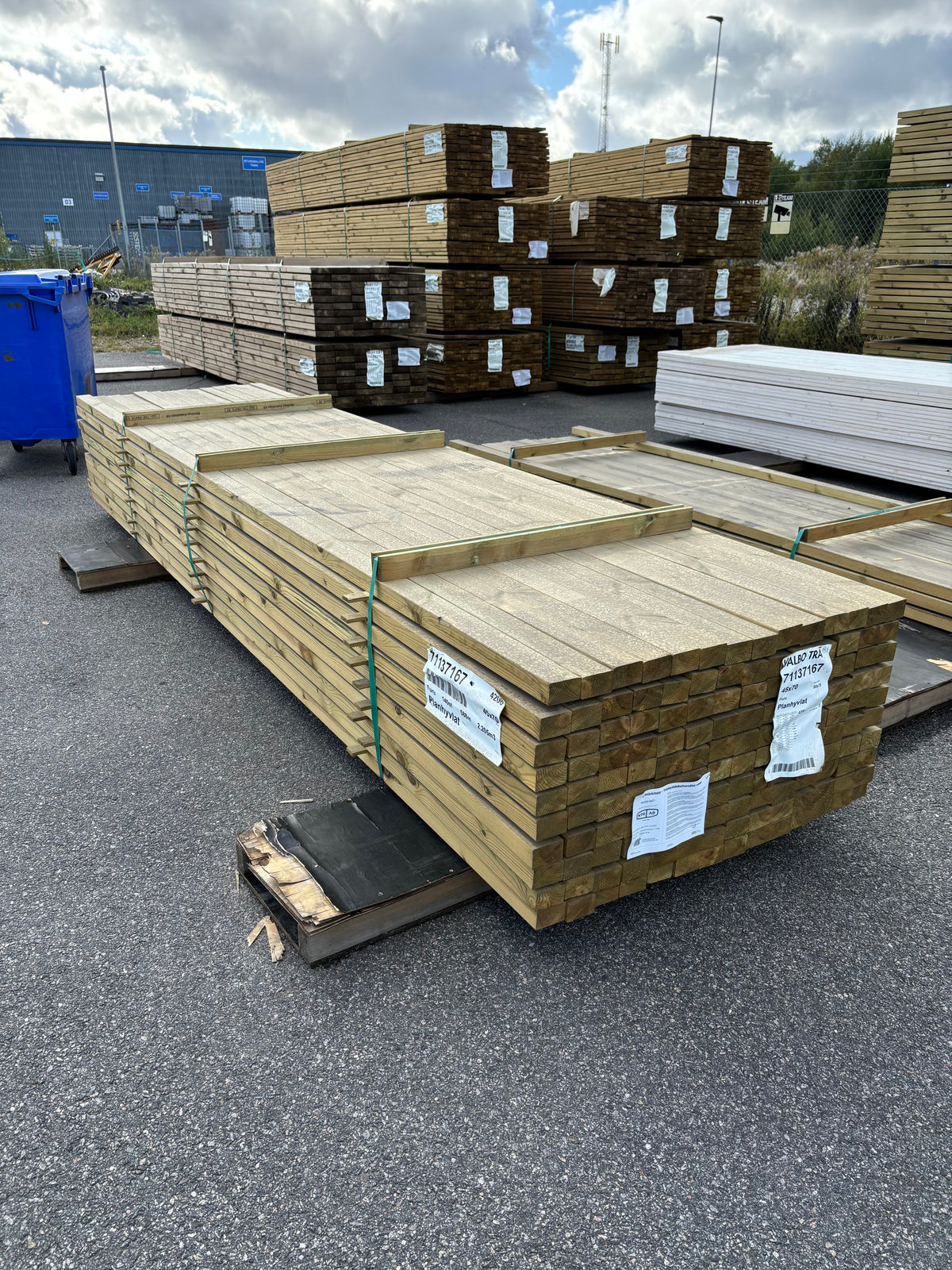 Paket Tryckimpregnerade Reglar 45x70mm, 140st 4,20m