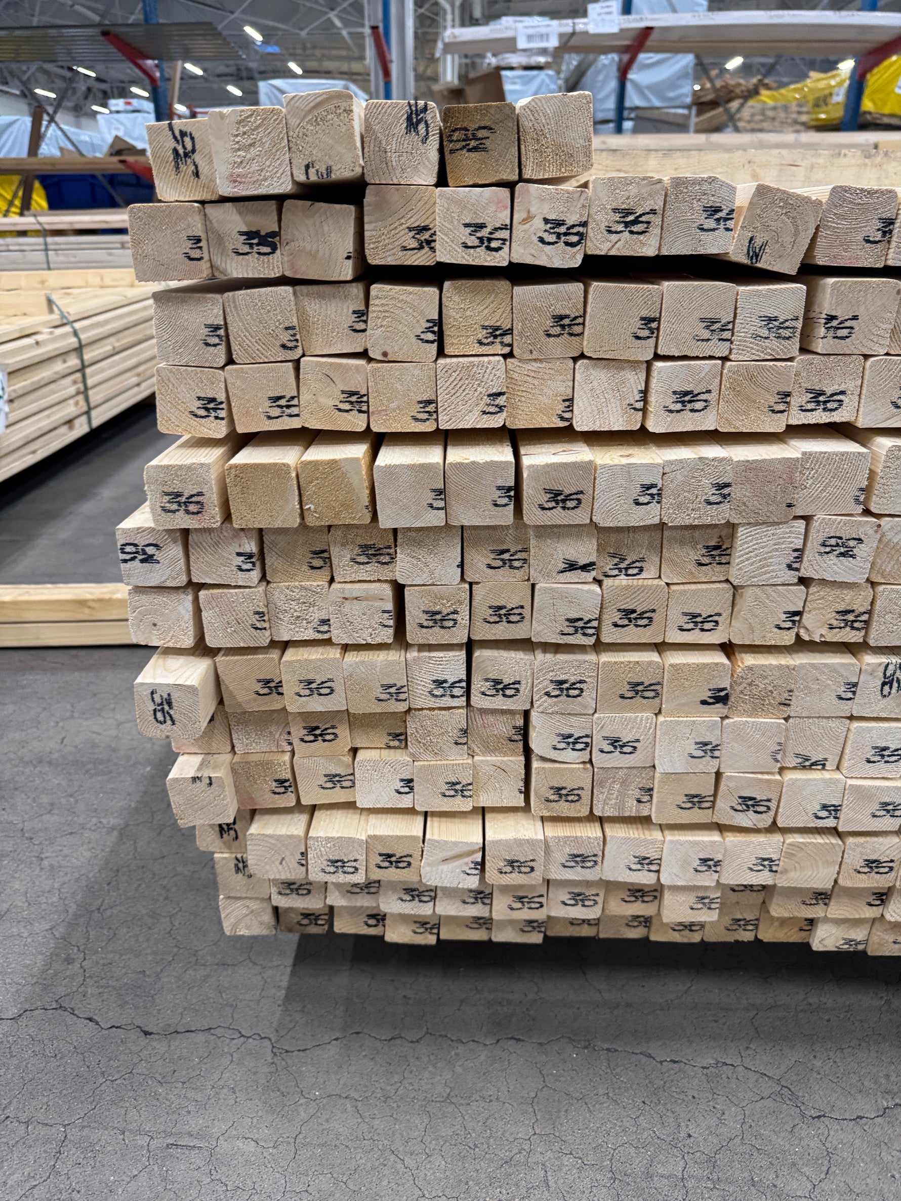 Paket Reglar 45x45mm, 3,60m, 263st