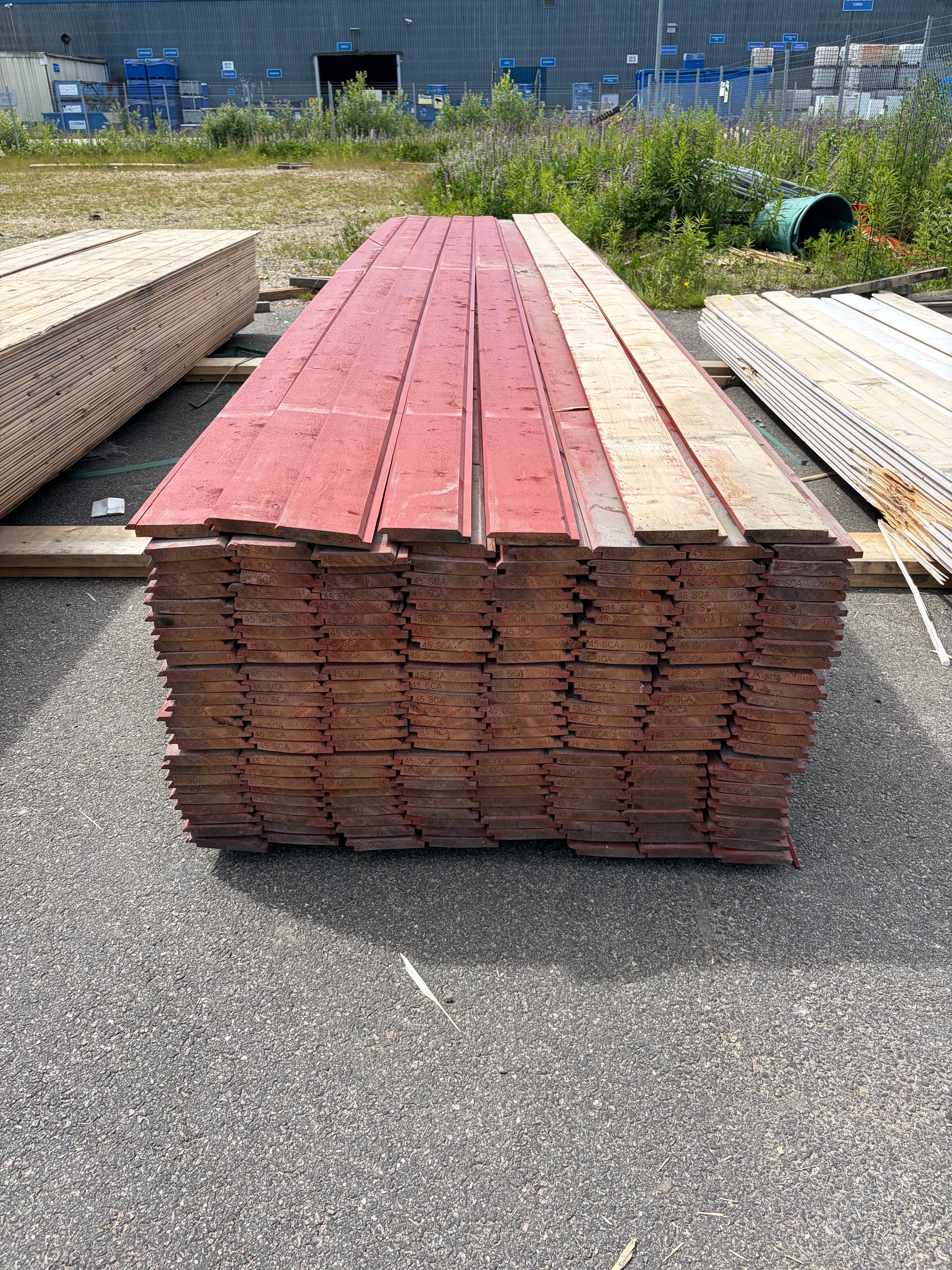 Paket Ytterpanel Dubbelfas Fals 22x145mm, 207st 5.40m Mellanstruken