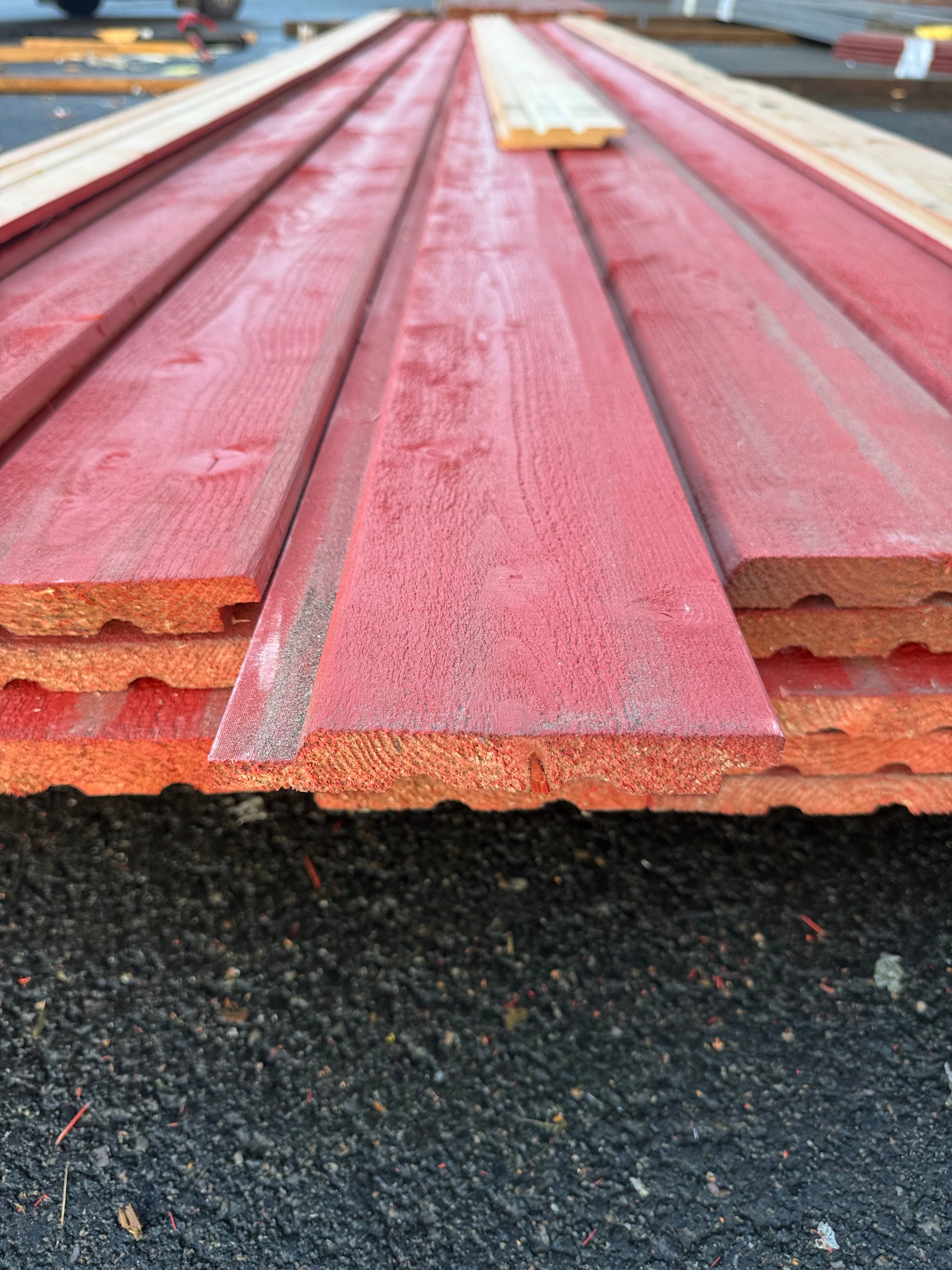 Paket Ytterpanel Falsad Enkelfas 21x147 mm – 38 st Röd