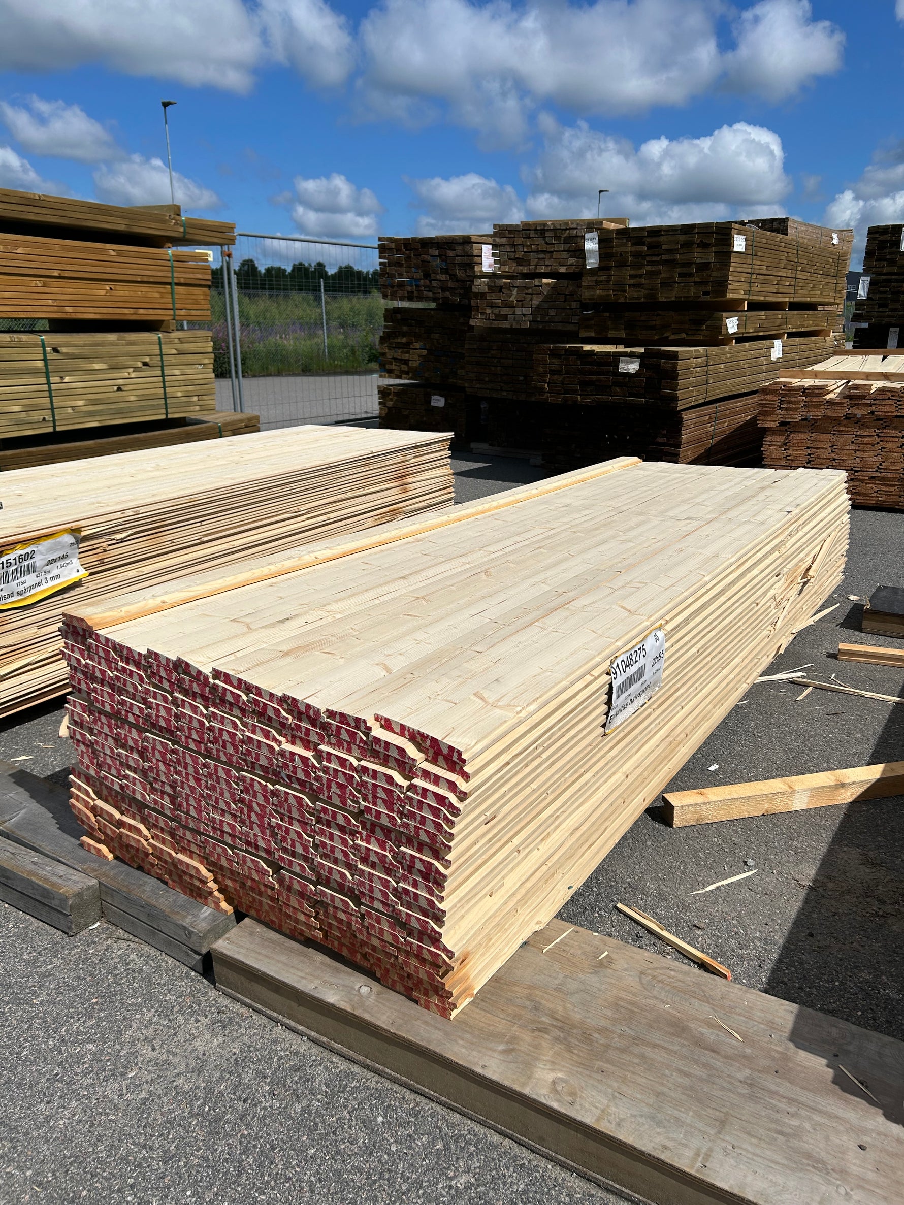 Paket Ytterpanel Enkelfas Halvspont 22x95mm, 231st 3,0m