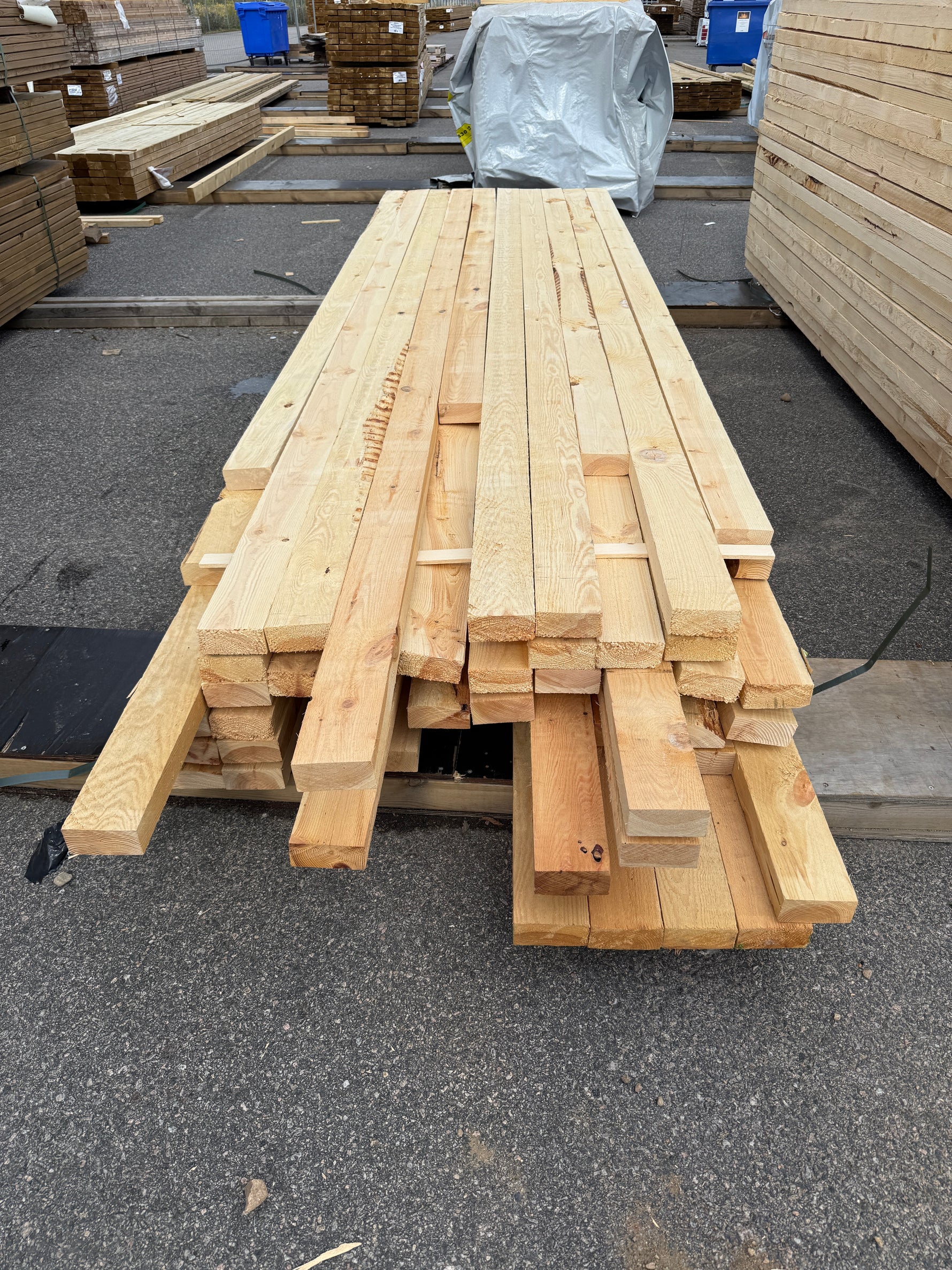Paket Ohyvlade Reglar 47×100 mm – 70 st (2.70-3.90m)