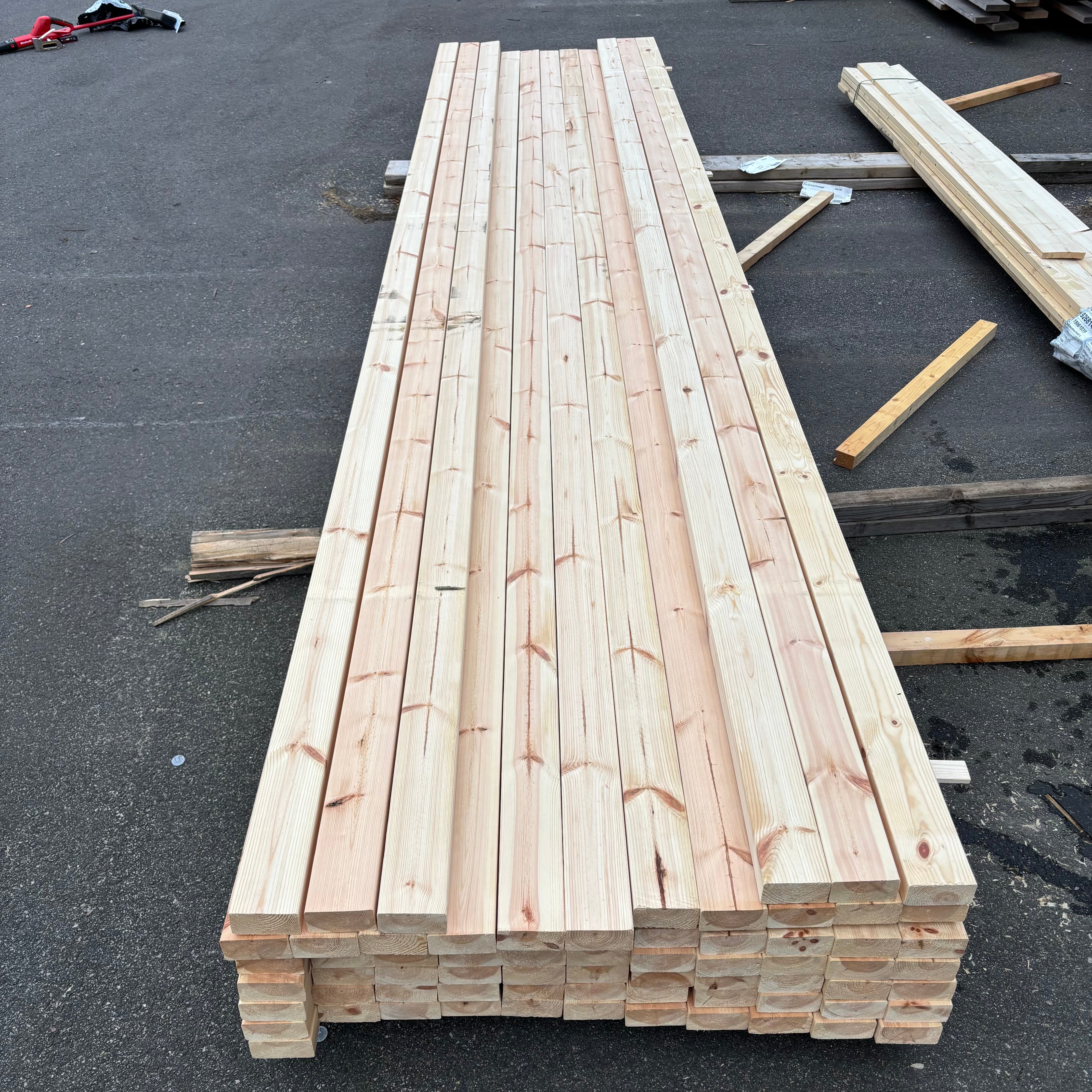 Paket Reglar 45x90mm – 72 st (4,80 m, Hyvlad Furu)