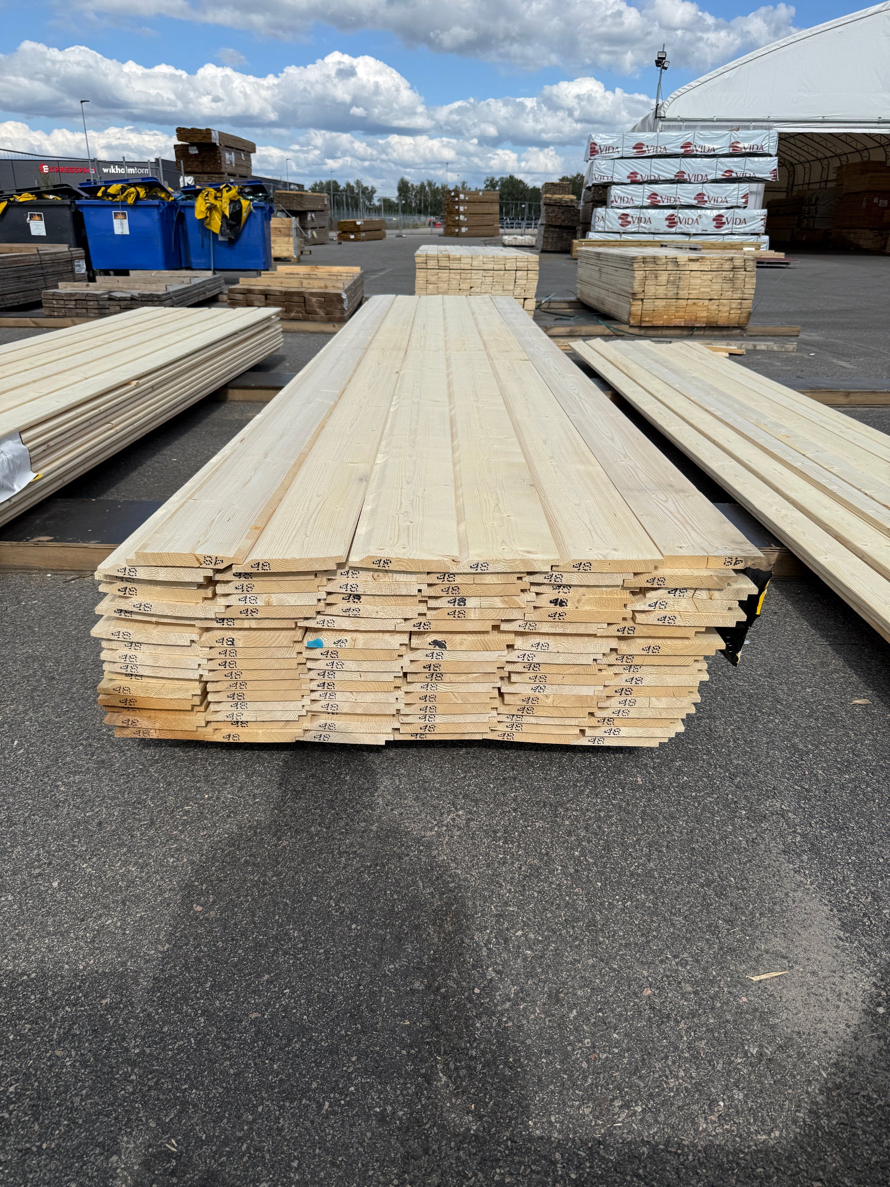 Paket Ytterpanel Enkelfasspont 22×170mm 4,80m 96st Obehandlad- Revor