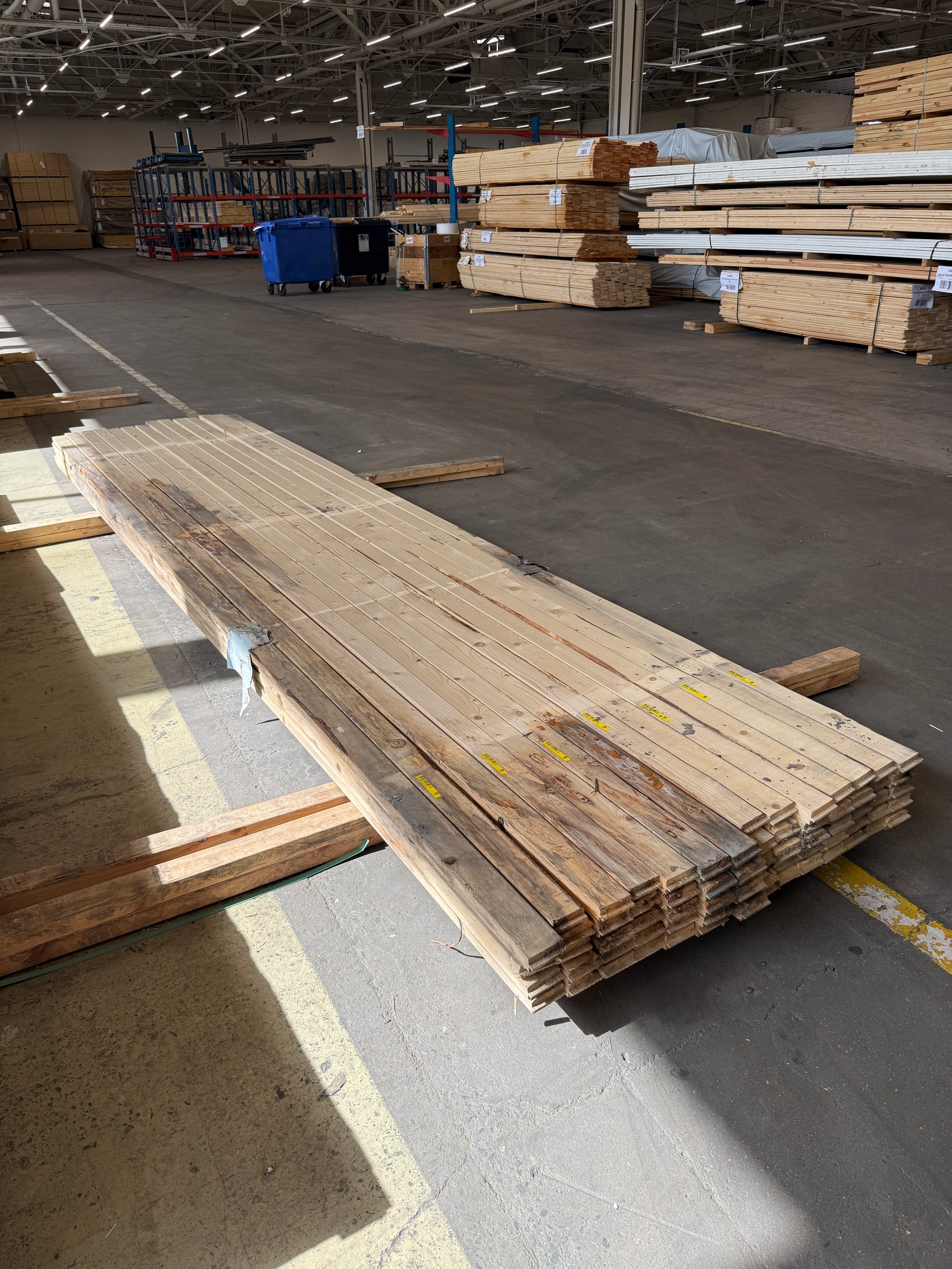 Paket Ändspontat Regel 34x70mm, 70st 4,50m- Fuktskadad