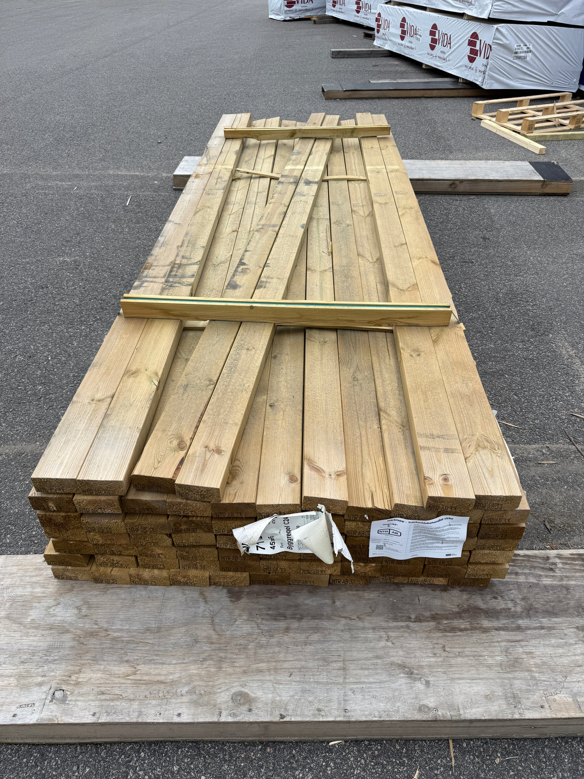 Parti Tryckimpregnerade Reglar 45x95mm 3.30m 72st- Furu C24