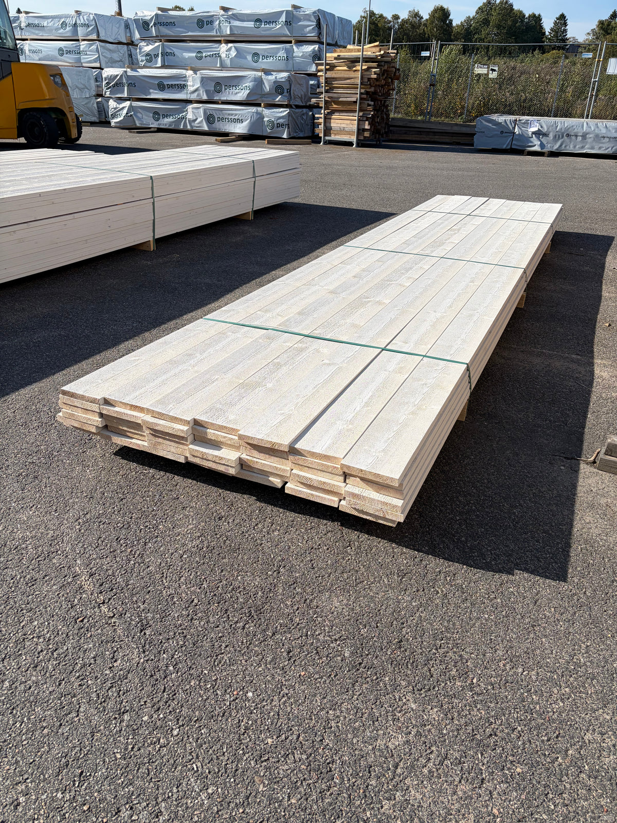 Paket Finsågad ytterpanel 22×145 mm 4,50 m – Vit Grundmålad, 42 st