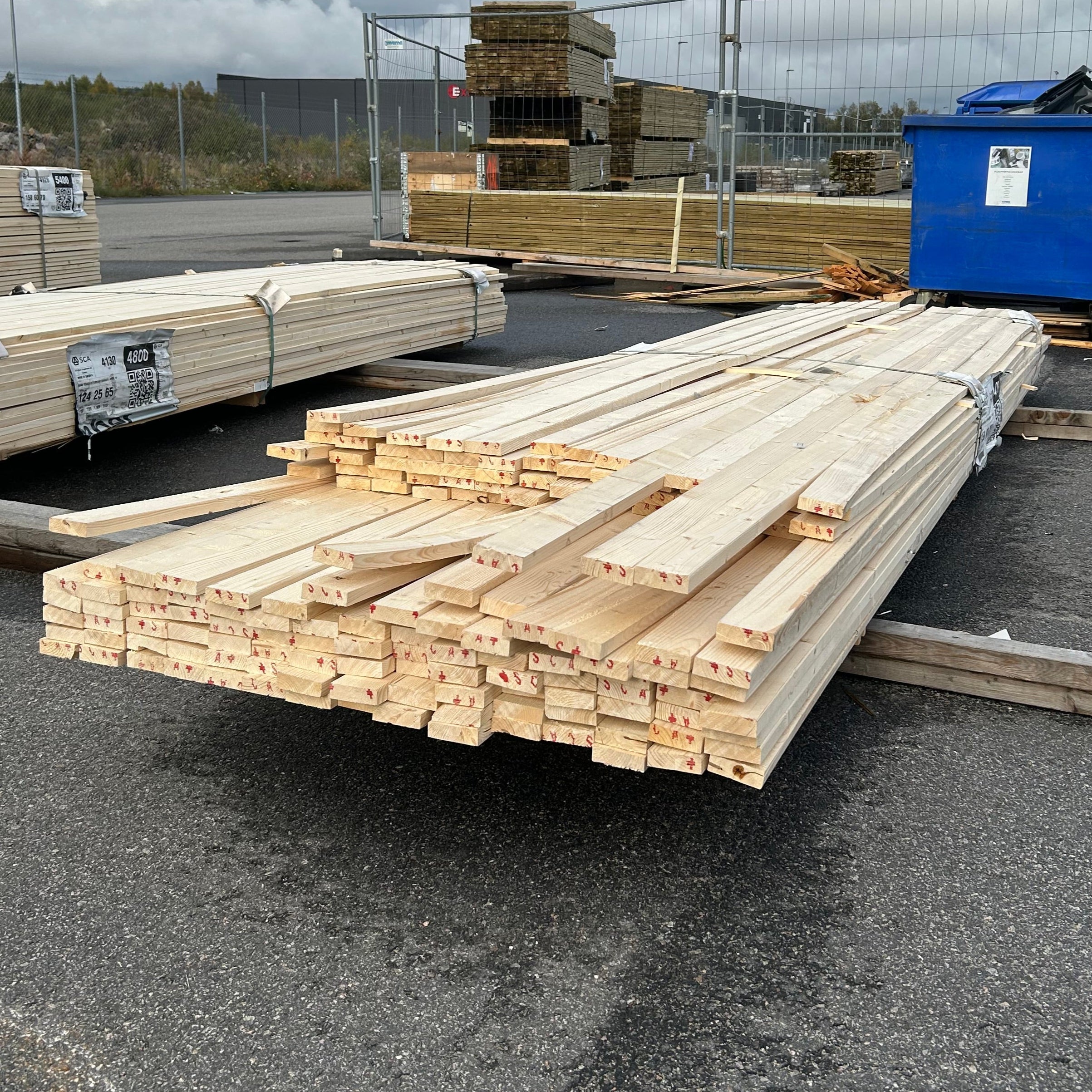 Paket Ytterpanelbräda 22x70mm 148st 3.60–4.20m (B-sort)
