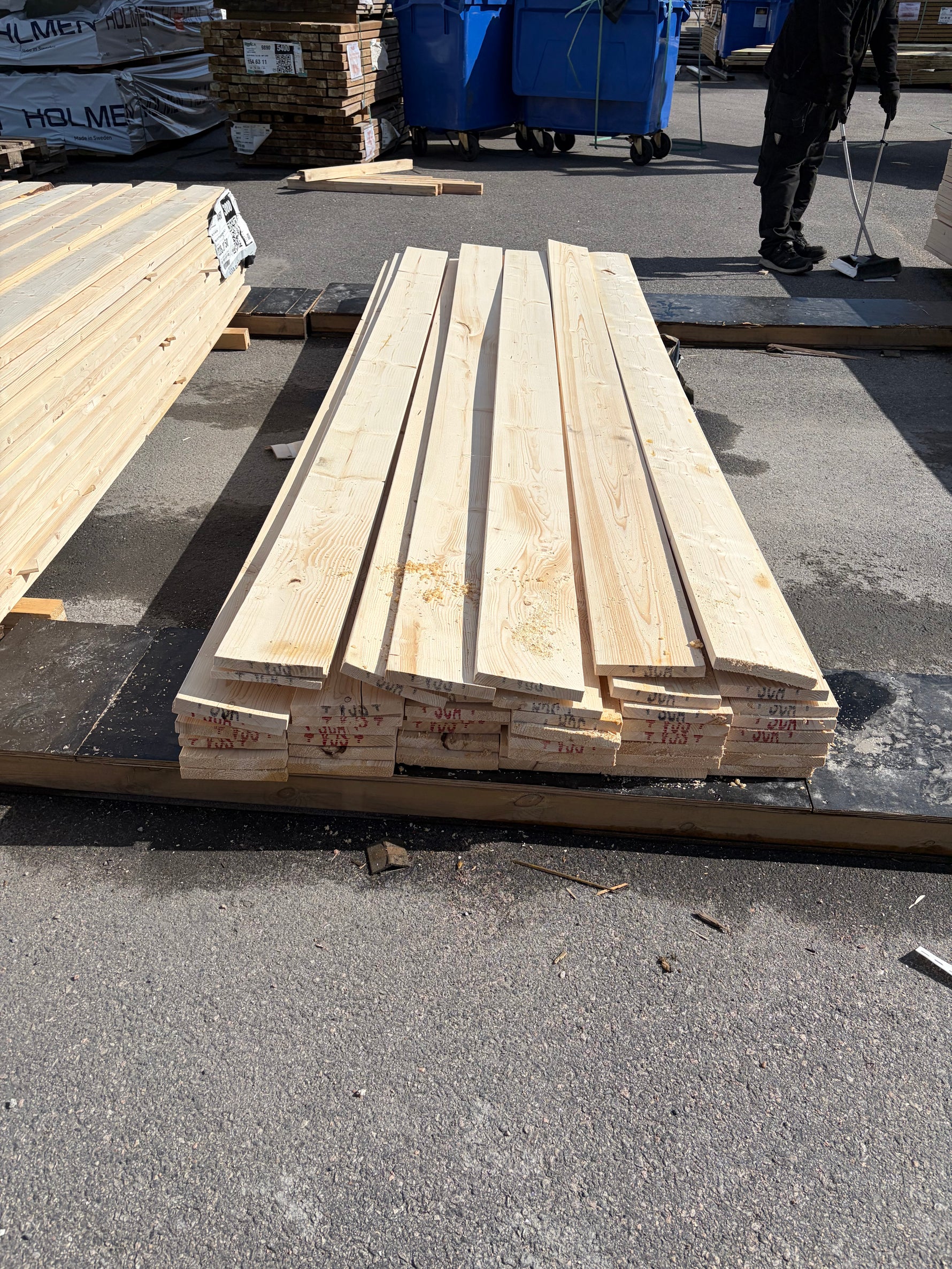 Paket Finsågade Brädor 22x170mm, 46st 3,00m (Andra sortering)
