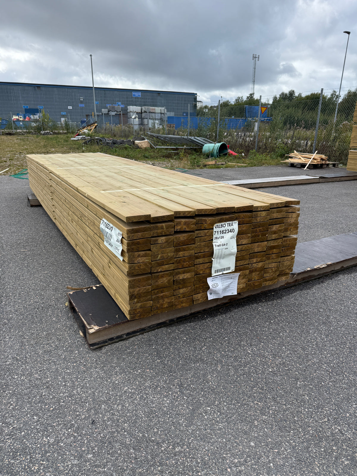 Paket Tryckimpregnerad Trall 28x120mm, 153st 4,20m (G4-2)