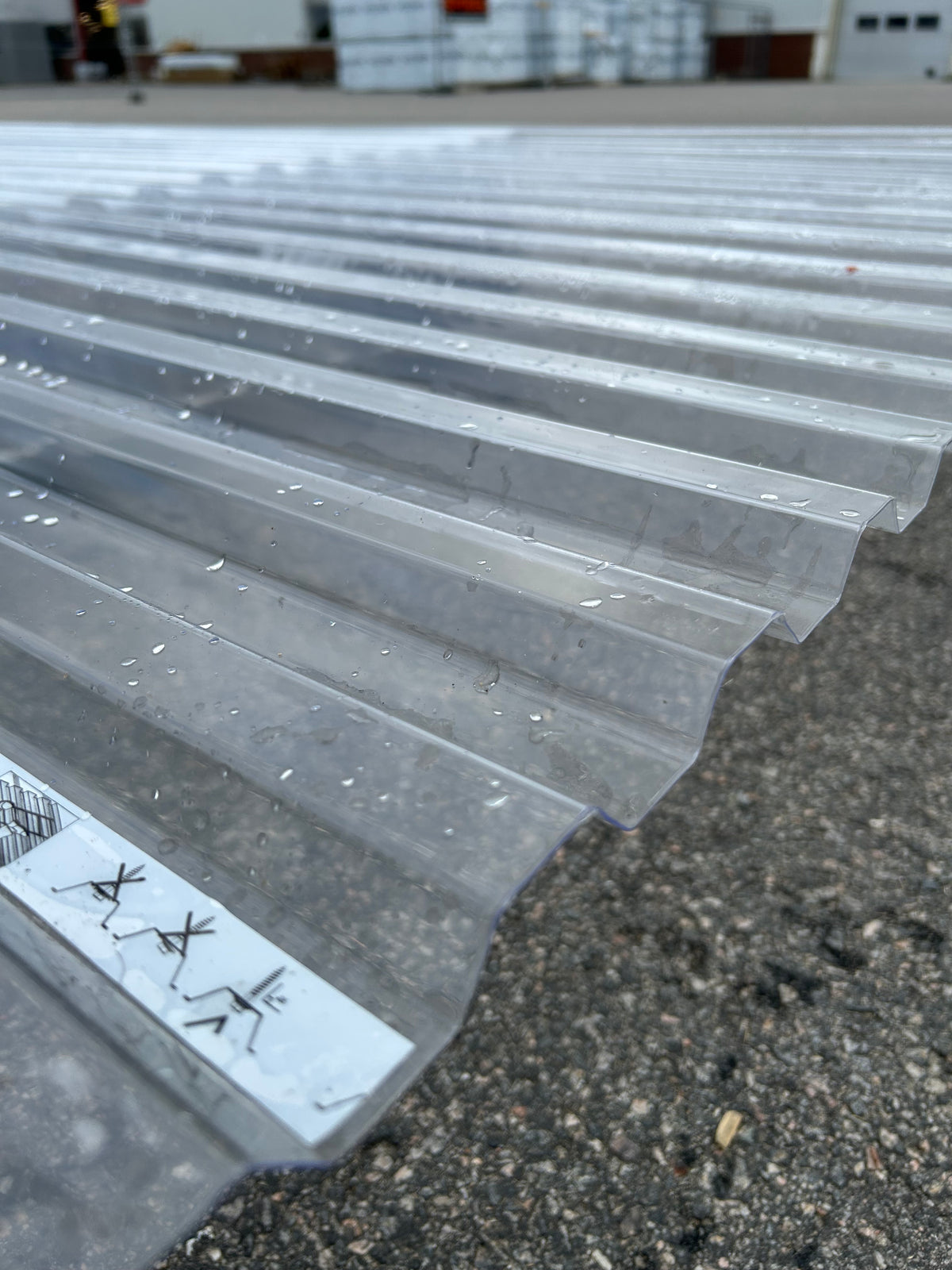 Plasttak GOP Suntuf klar- 0,8mm Trapetsprofil