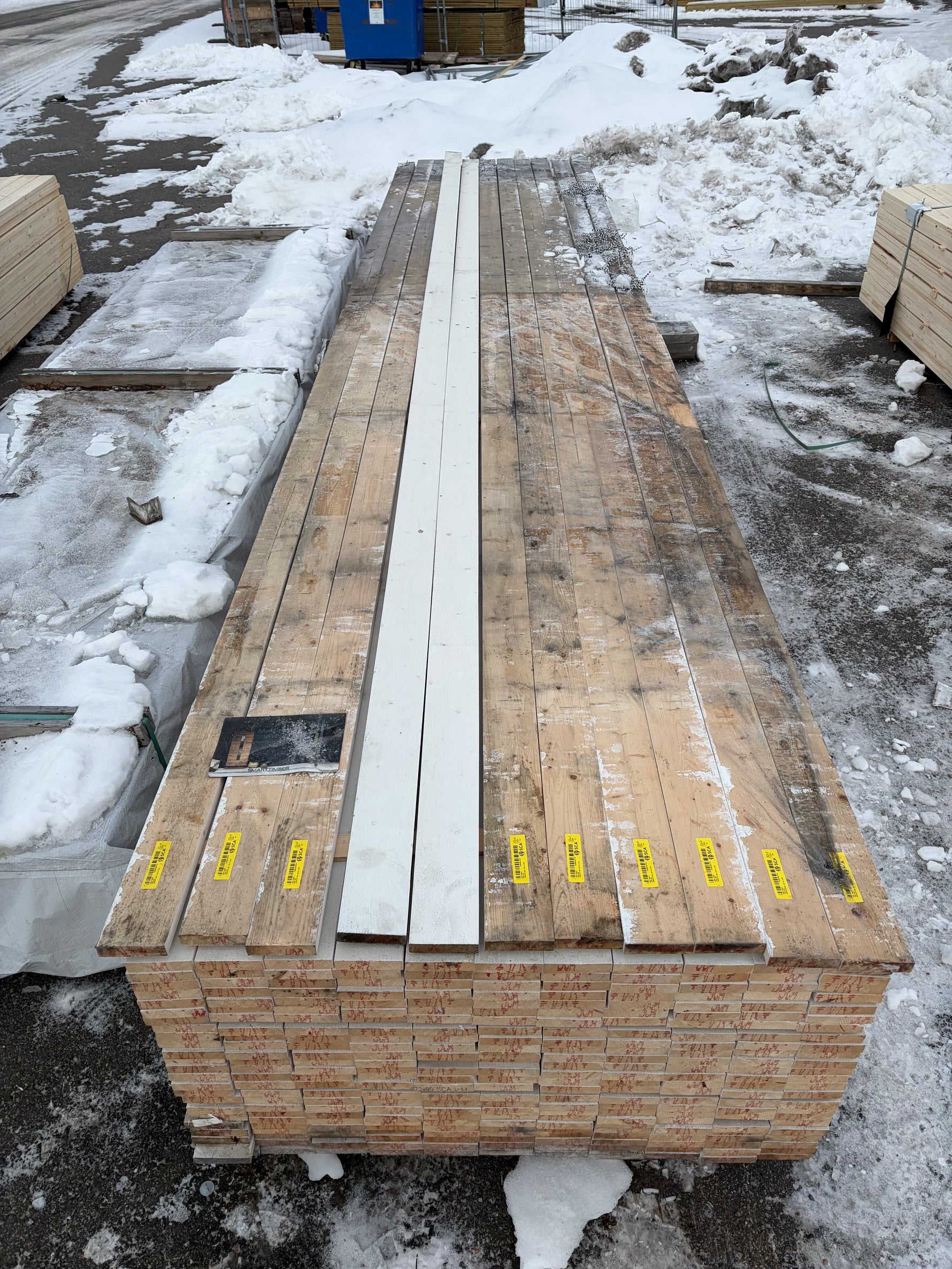 Paket 22x95 vit mellan 5.4 m 286 st väderbitet/mögel? - Spirec