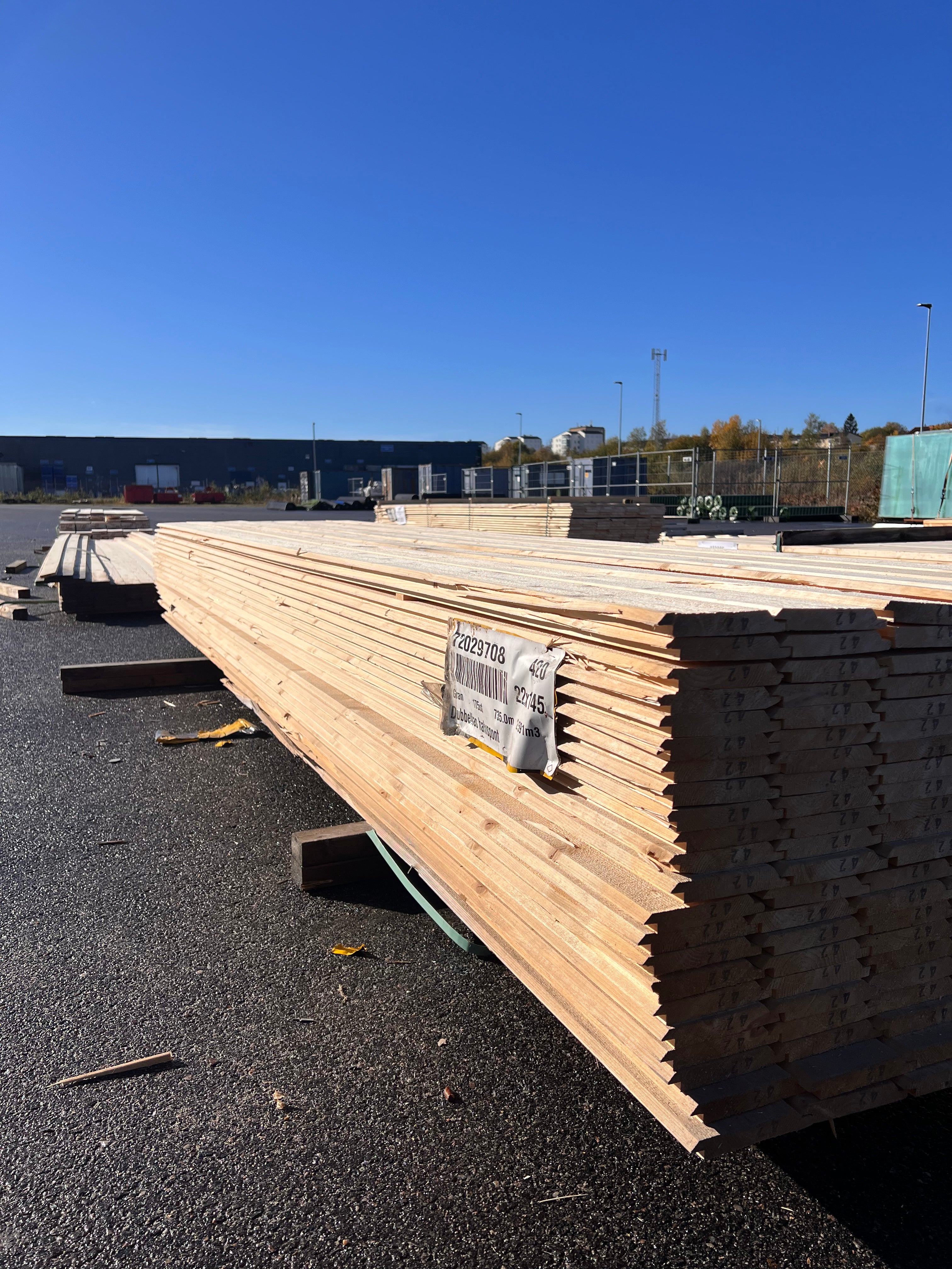 Paket Dubbelfas Halvspont 22x145mm, 154st 4,20m (Obehandlad)