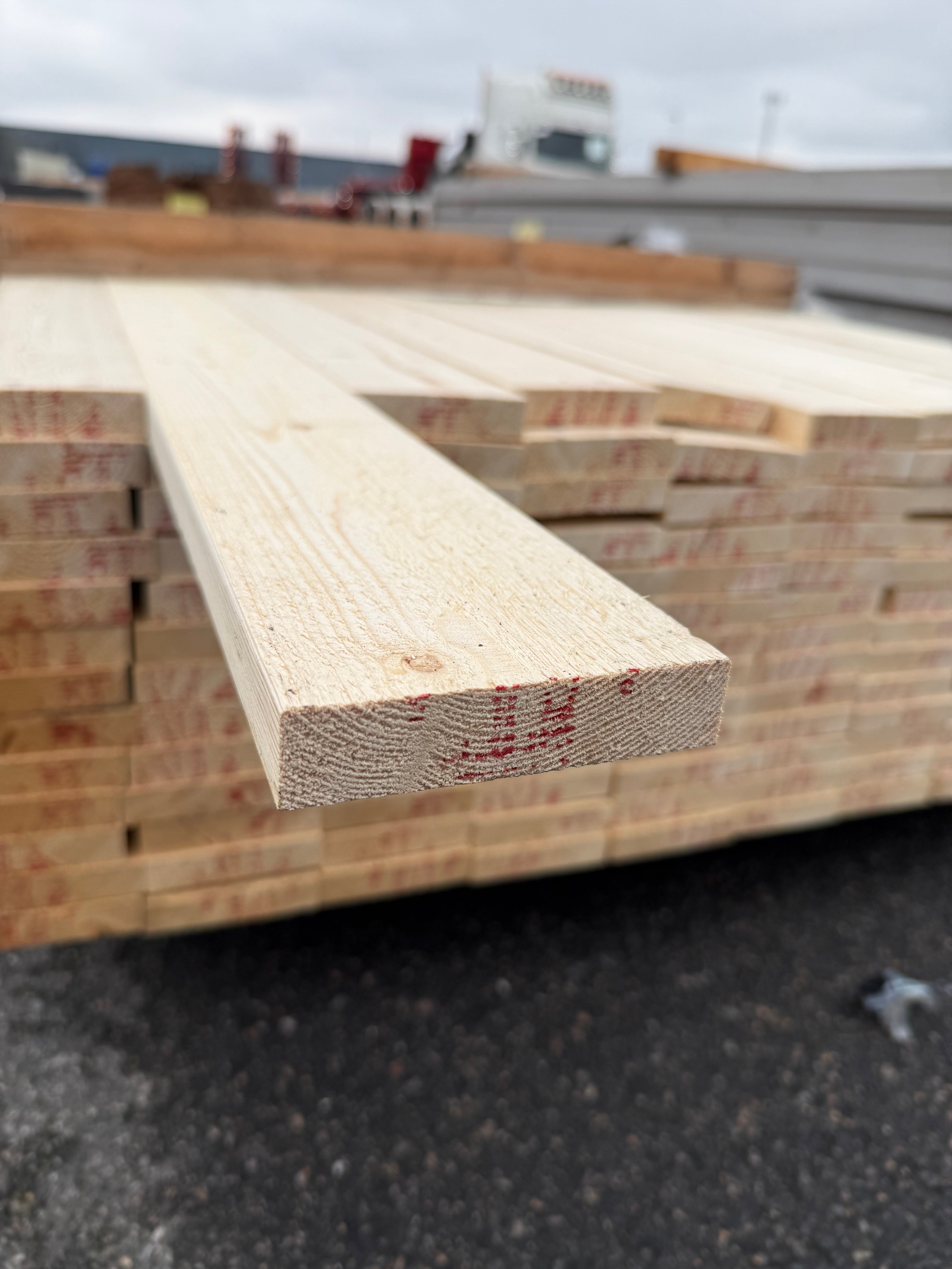 Paket Finsågade Brädor 21x95mm – 143 st (4,80 m, Obehandlad Gran)