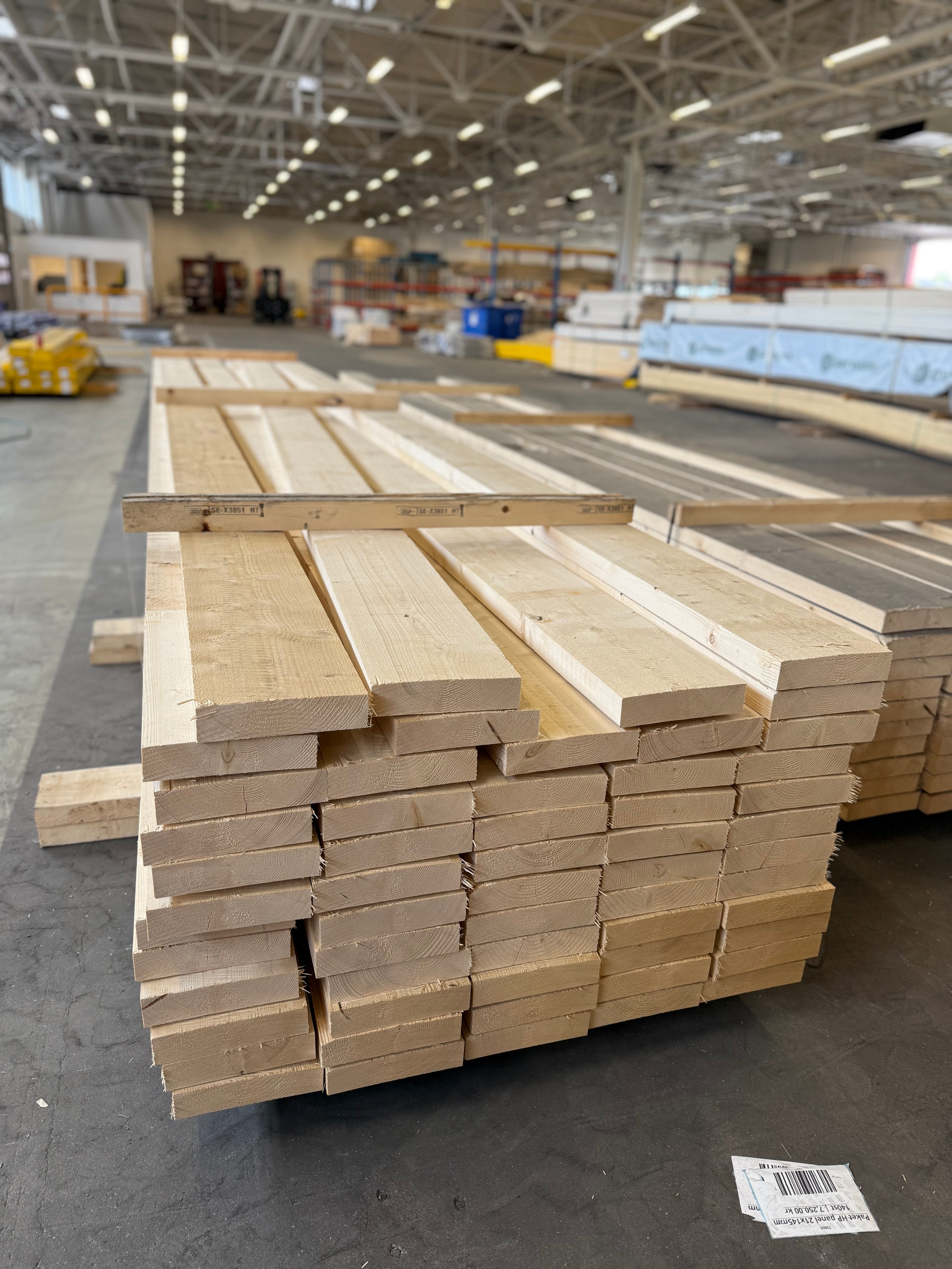 Paket Reglar Ohyvlade Fingerskarvade 47x200 mm – 7,00 m – 57 st