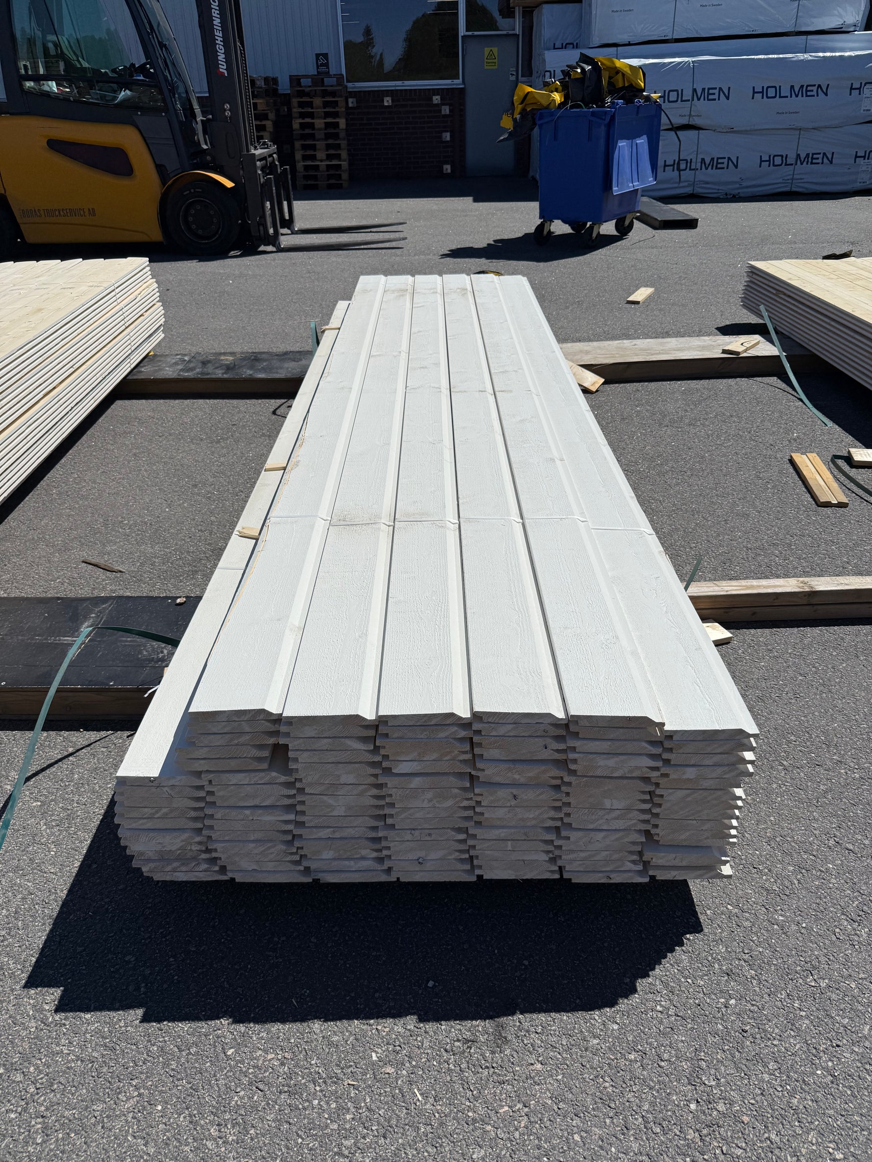 Paket Ytterpanel Enkelfas Halvspont 22x145mm, 100st 3.60m Grundmålad