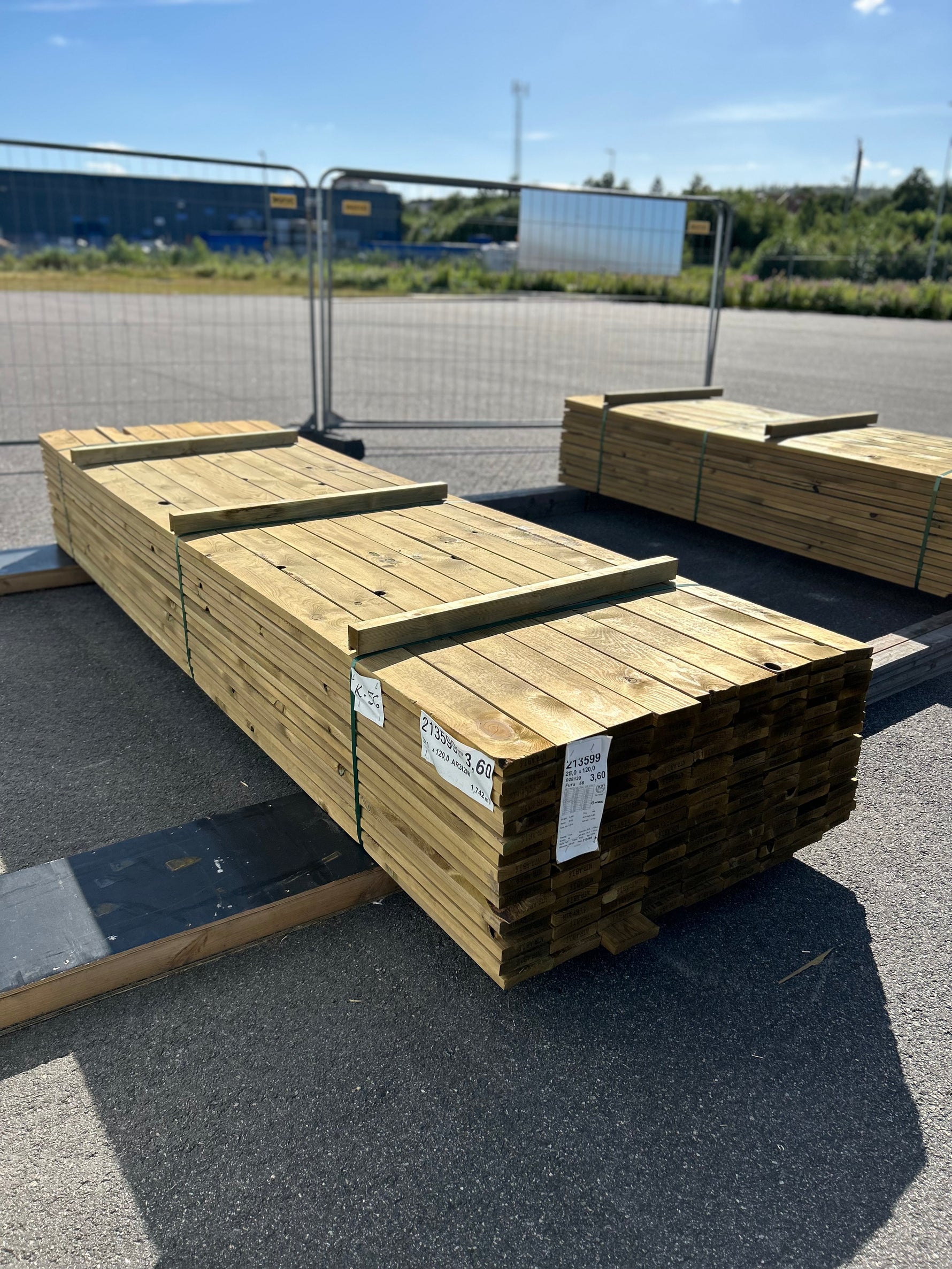 Paket Tryckimpregnerad Trall 28x120mm 3,60m 144st B-Sortering