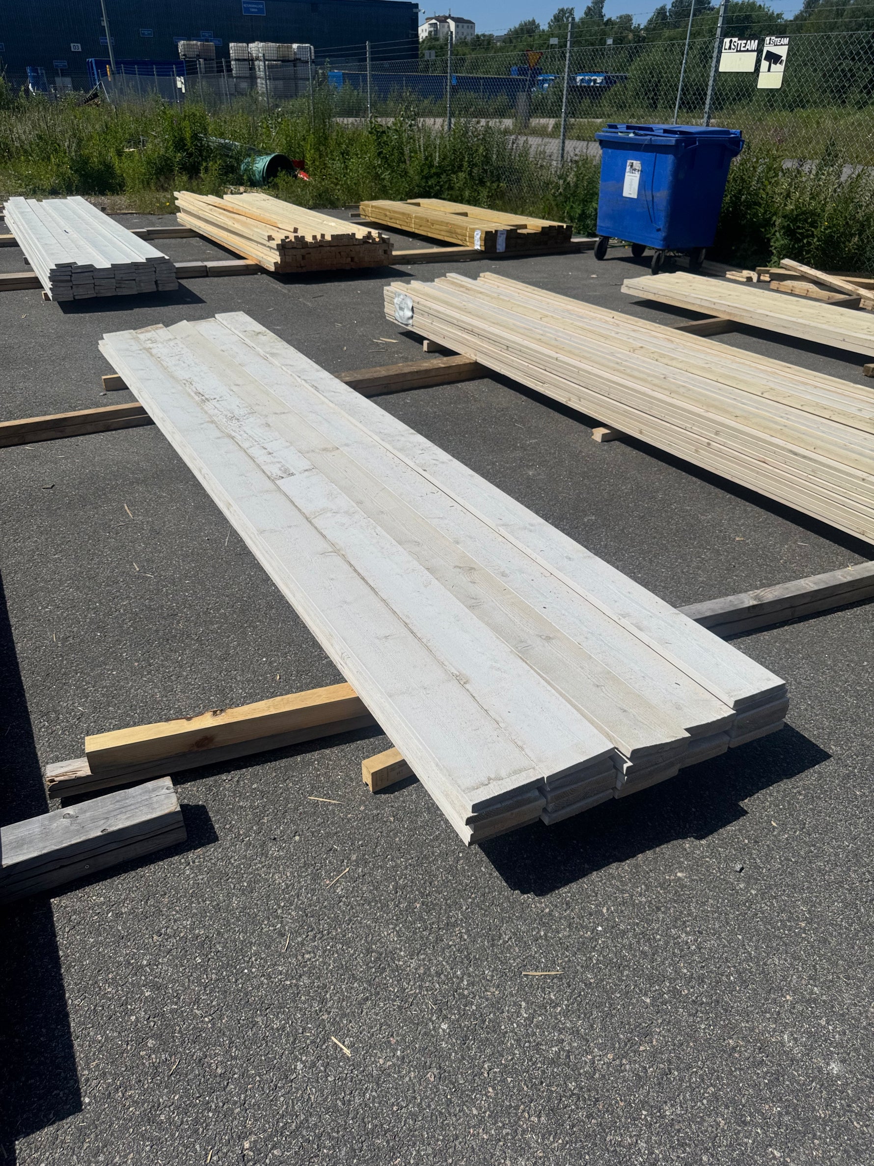 Paket Finsågad Panel 22x170 mm, 26 st 4,20 m Vitmålad