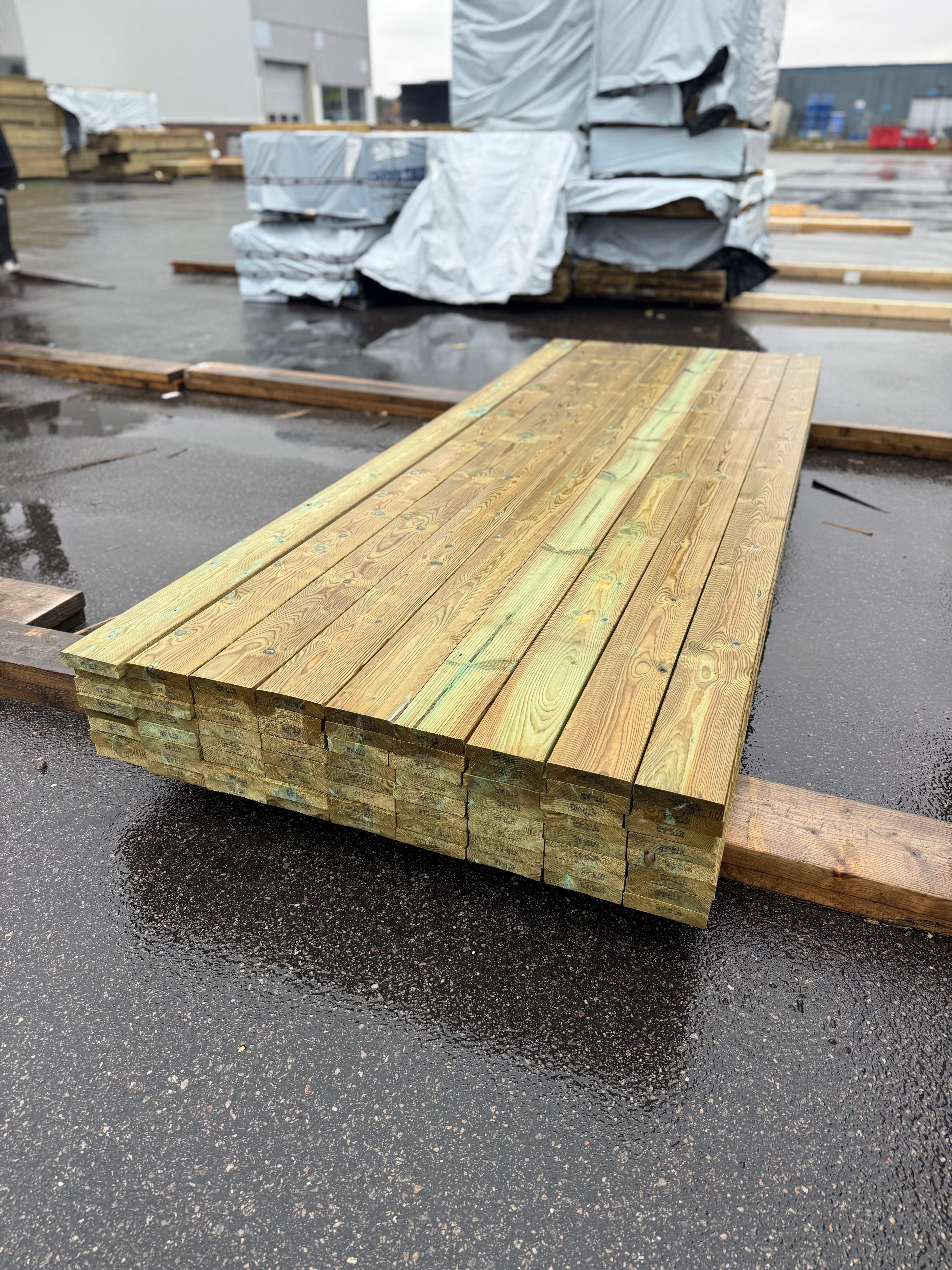 Paket Trall Rillad 28x120mm – 54 st 3.0m Tryckimpregnerad B-sort