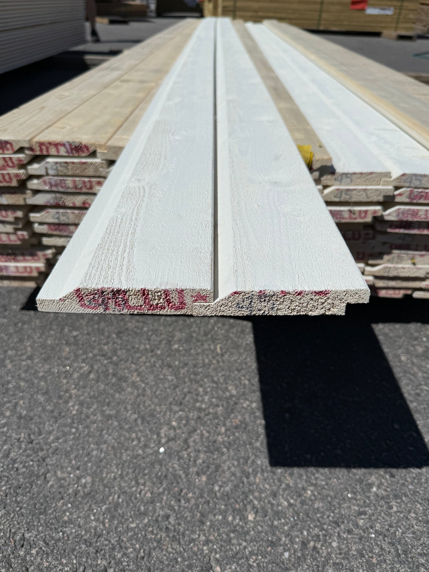 Paket Ytterpanel Enkelfas Halvspont 22x120mm, 108st 4.50m- Grundmålad