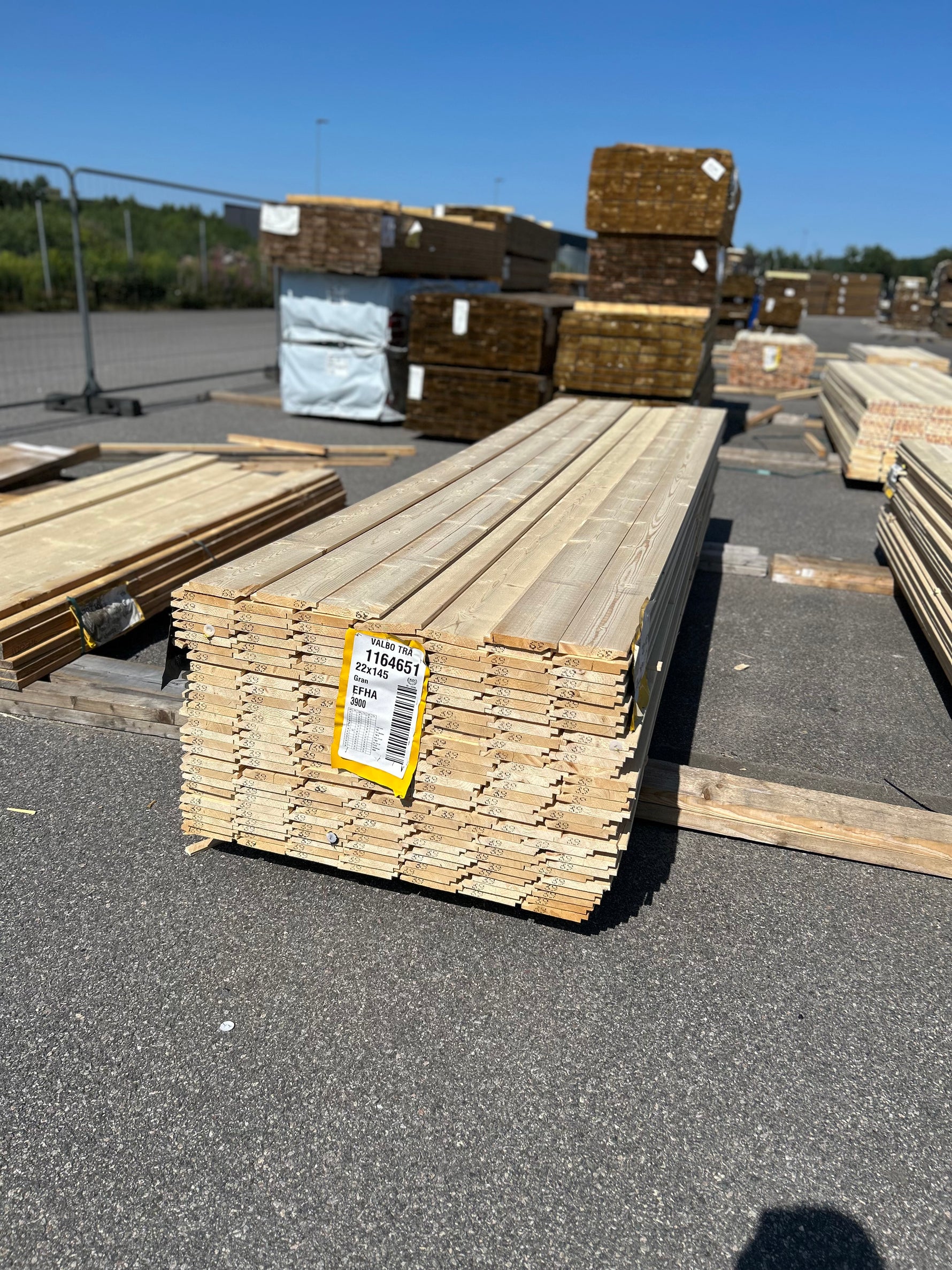 Paket Enkelfas Halvspont 22x145mm 3.90m 194st Obehandlad