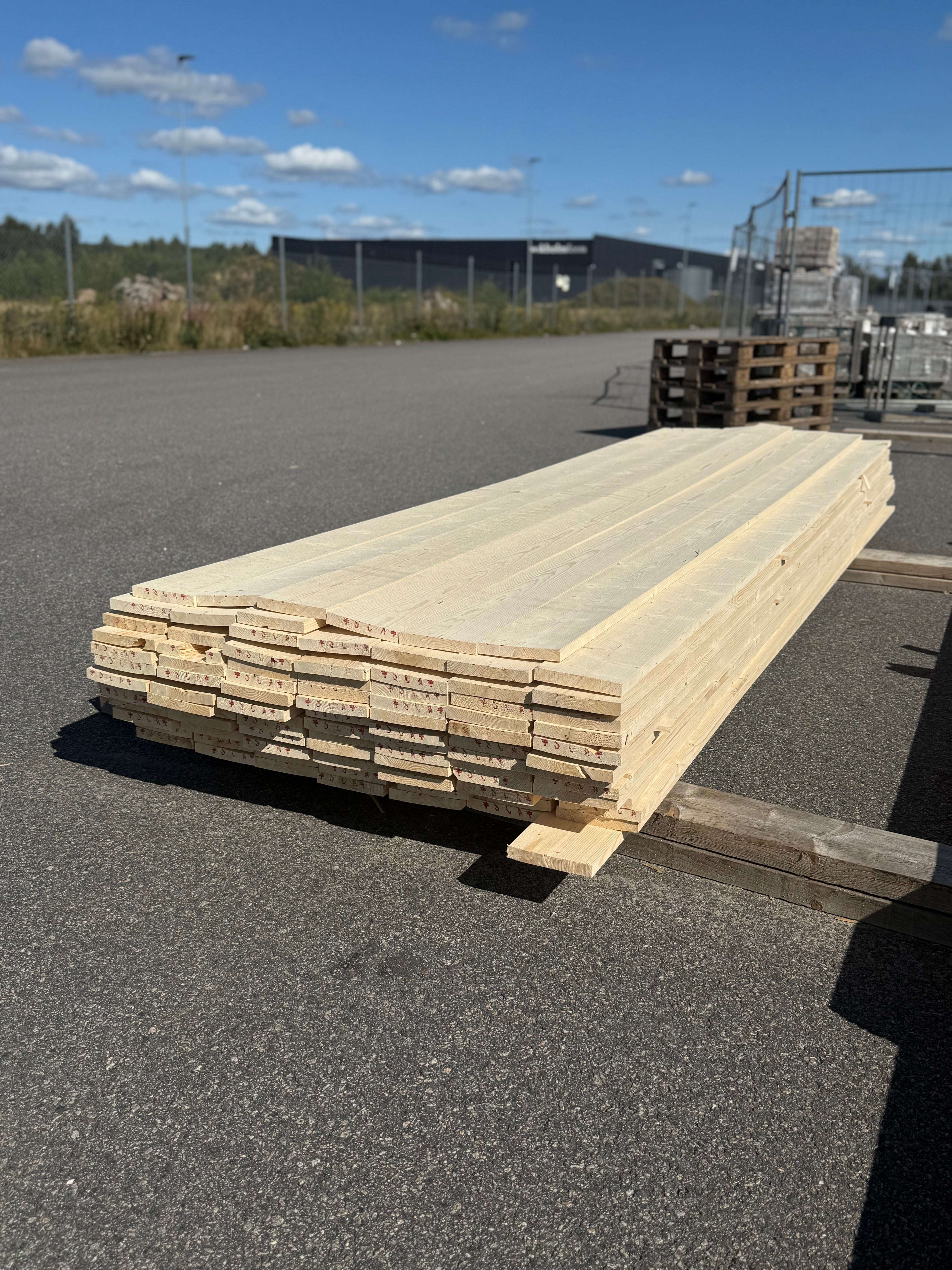 Paket Finsågad Panel 22x145mm 98st 3.60m – Andra sortering
