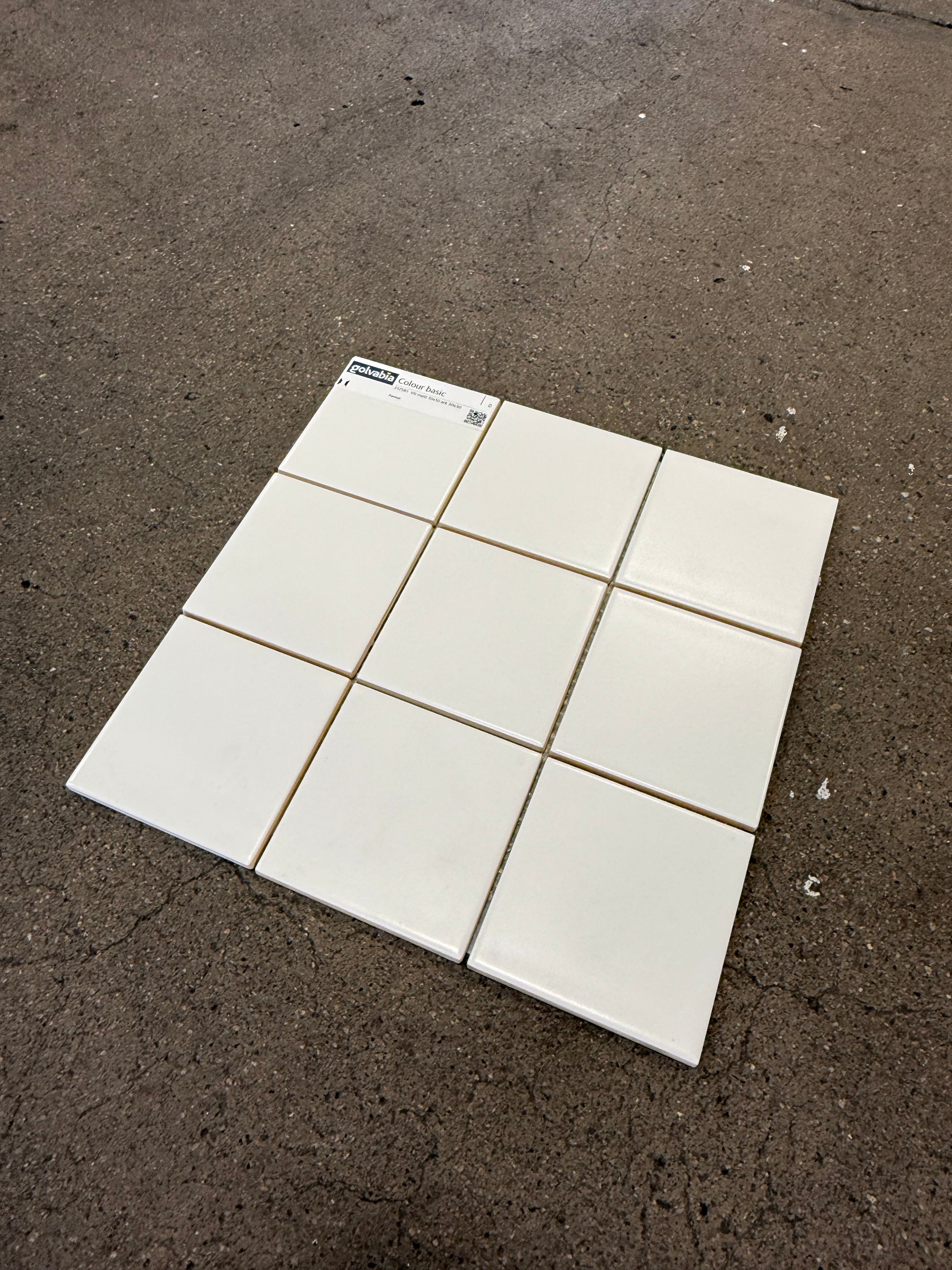 Kakel Plattor-  Vit Matt, 10x10