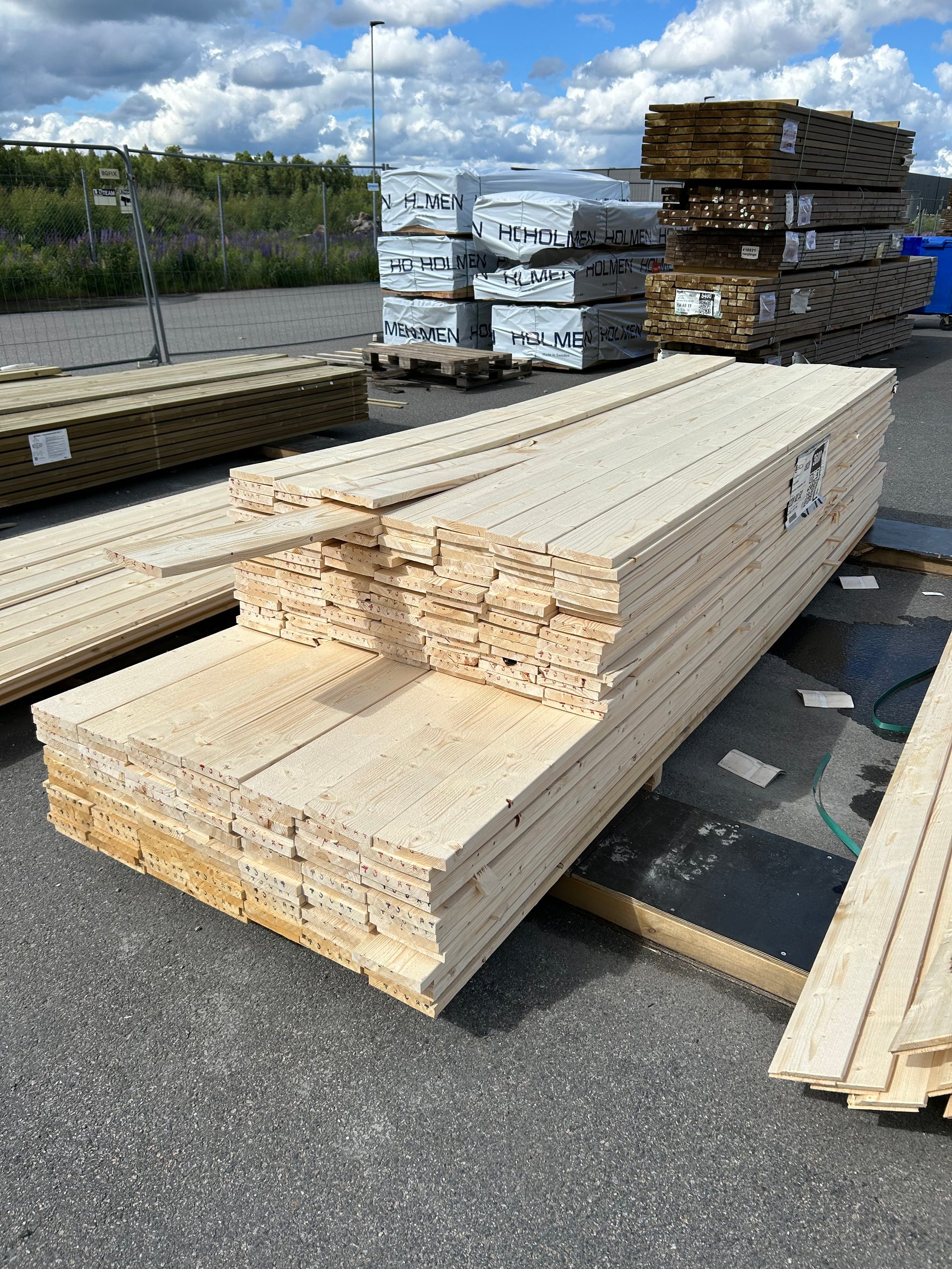 Paket Finsågade Brädor 22x145mm, 209st 3,0–3,60m (Andra sortering)