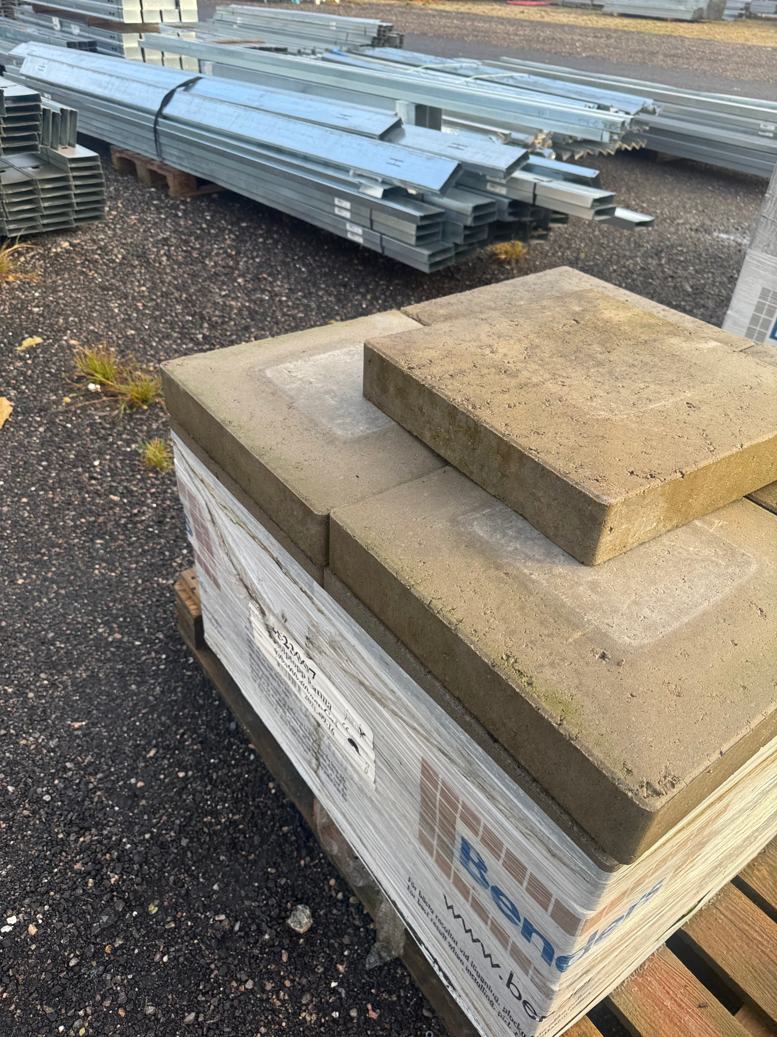 Parti Stolptopp Patina 400×400×80 mm – Grå (24 st)