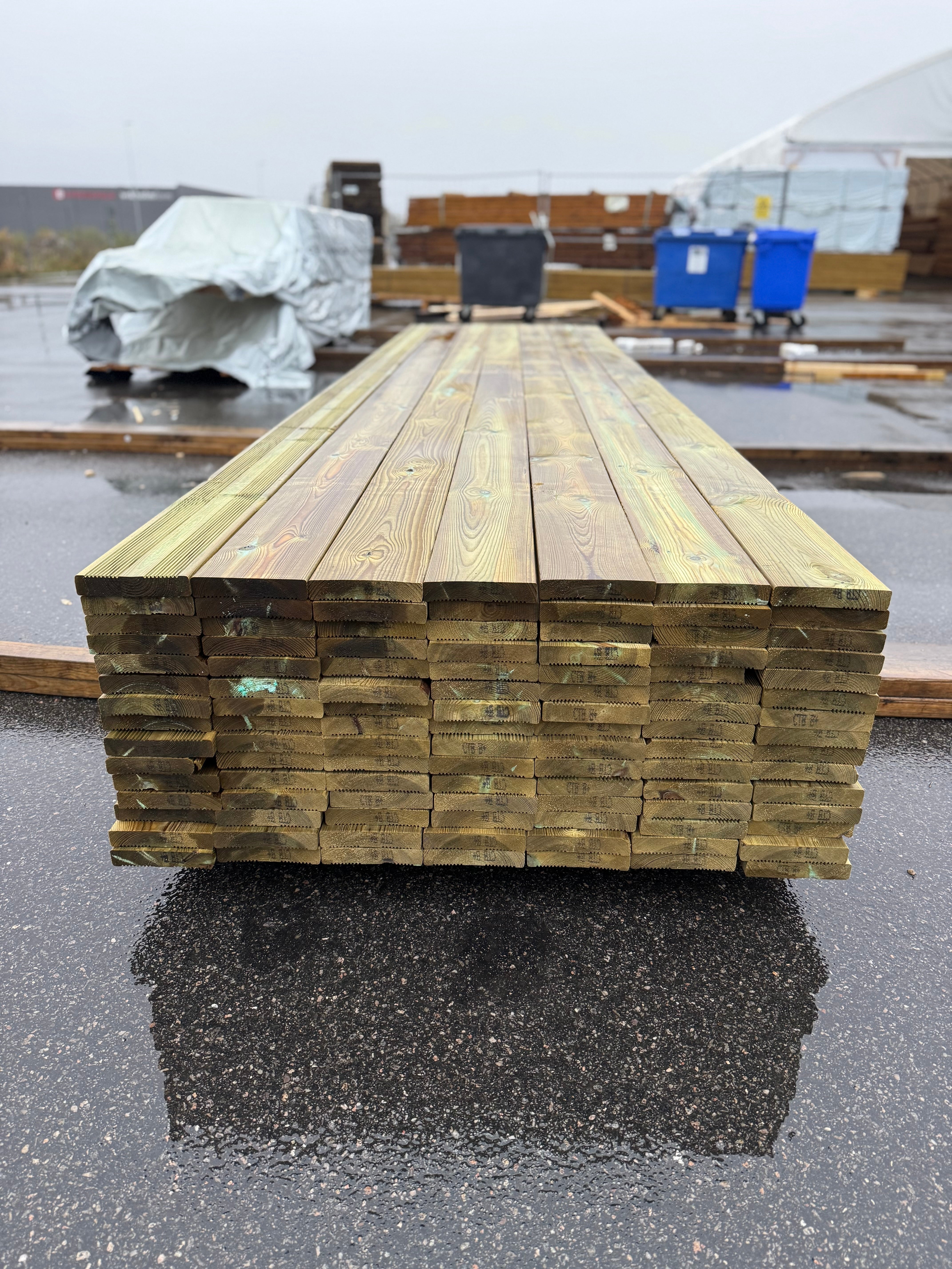Paket Tryckimpregnerad Rillad Trall 27x145 – 105 st 4,20m (B-sortering)
