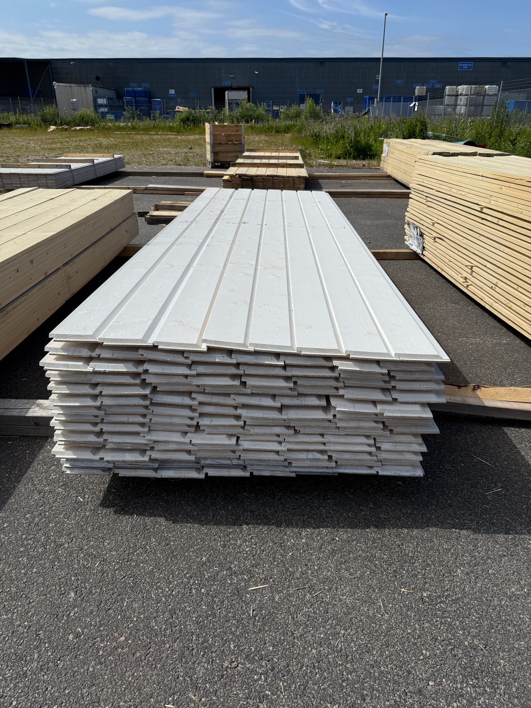 Paket Ytterpanel Enkelfasspont 22x145mm, 120st 3.60m Grundmålad