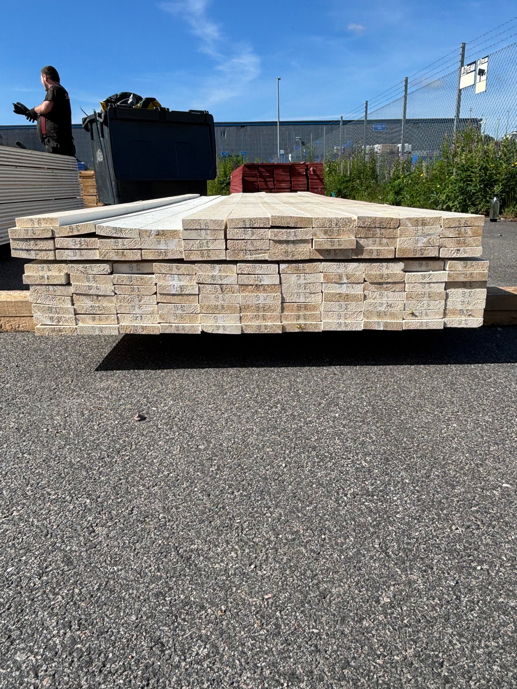 Paket Finsågade Brädor 22x95mm, 118st 3.60m Grundmålade