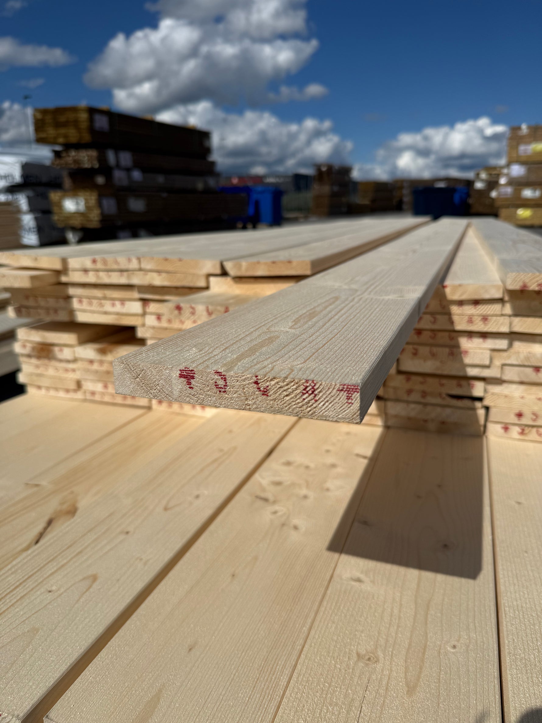 Paket Finsågade Brädor 22x145mm, 155st 3,0–3,60m (Andra sortering)