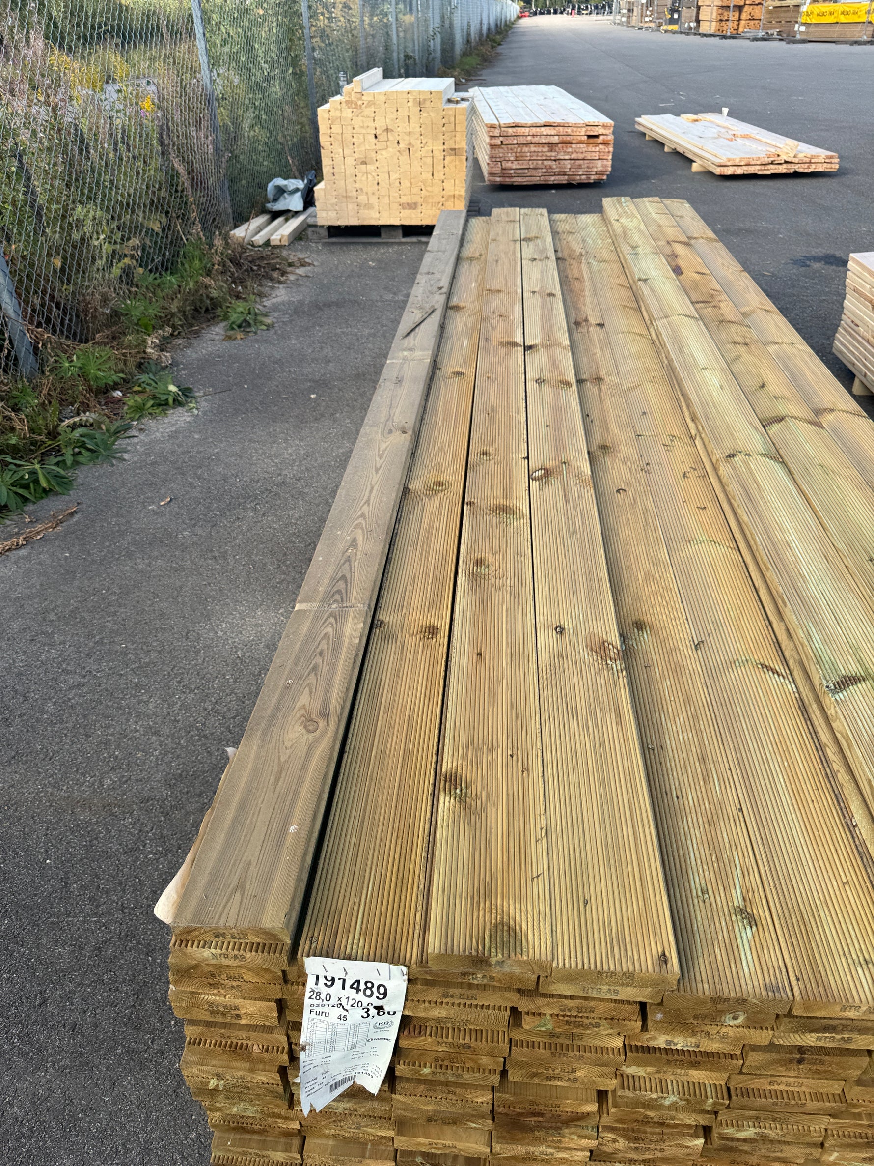 Paket Rillad Trall 28x120 – 144st – 3.60 m – NTR AB A-sortering