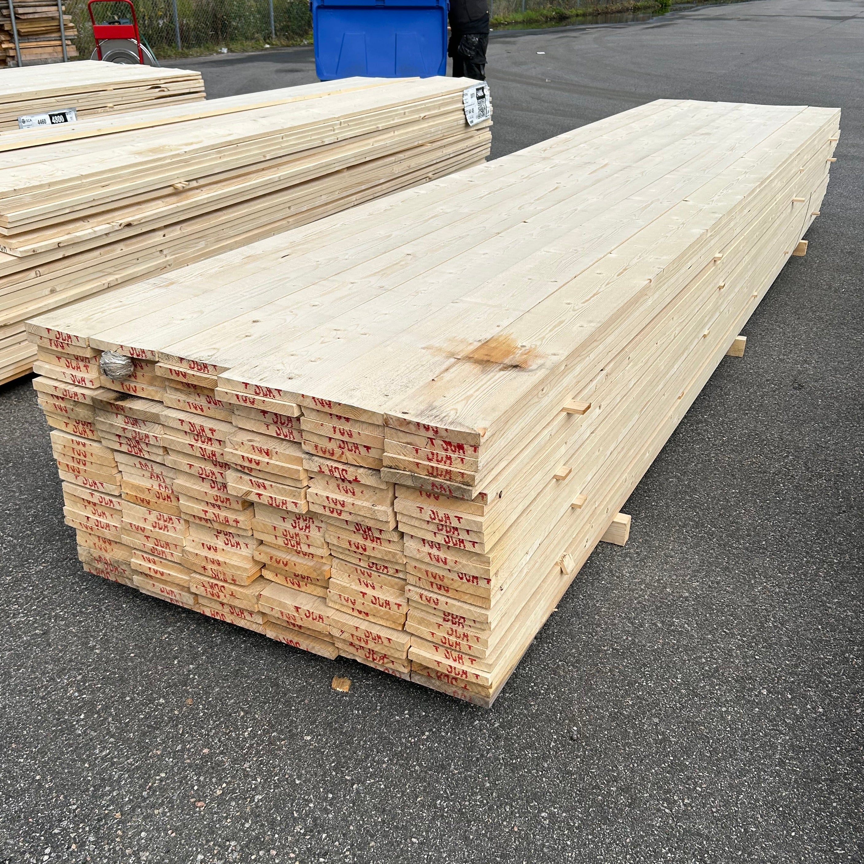 Parti Finsågade Brädor 22x170 mm – 4,80 m Obehandlade