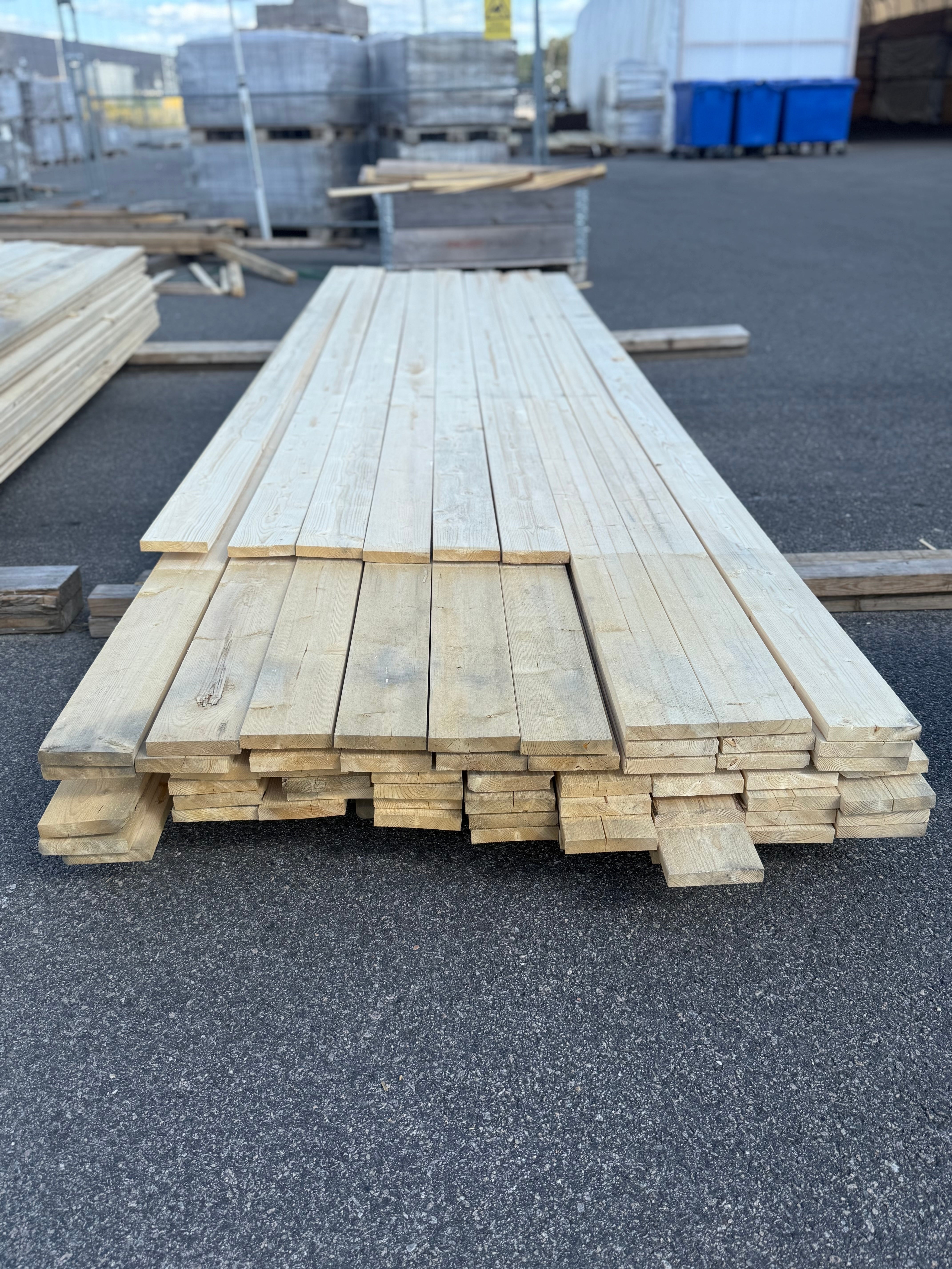 Paket Finsågad Panel 22x120mm 63st 3.60–4.20m – Andra sortering