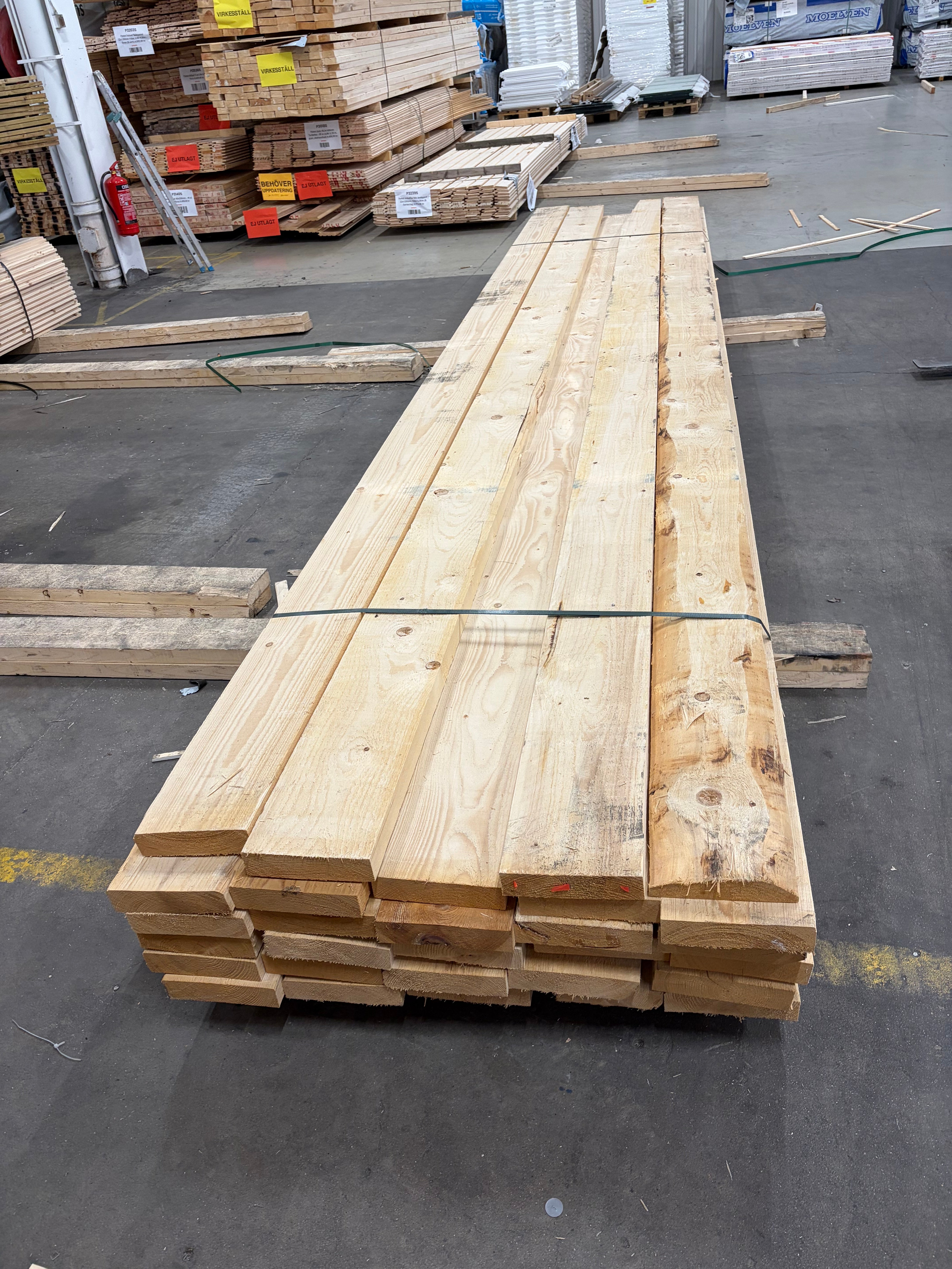 Paket Reglar 47×200 – 29 st (5.40 m) Ohyvlade