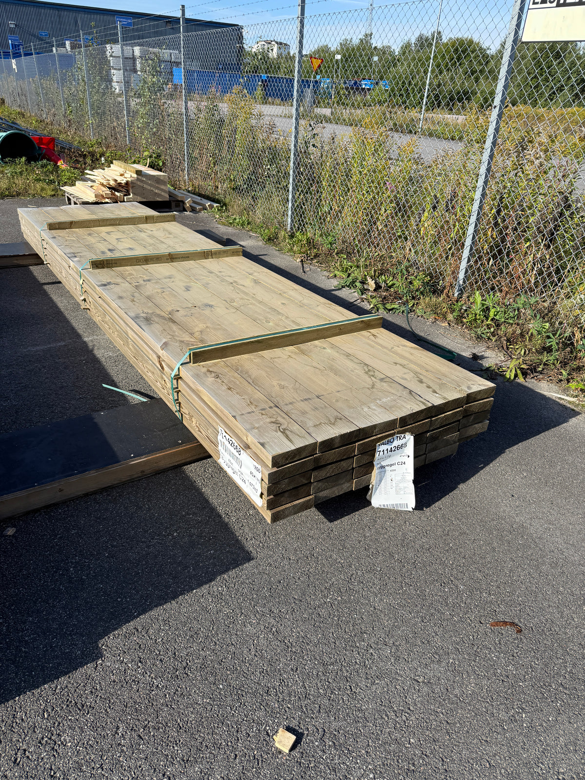 Paket Tryckimpregnerade Reglar 45x170mm 4,20m NTR-A, C24 30st
