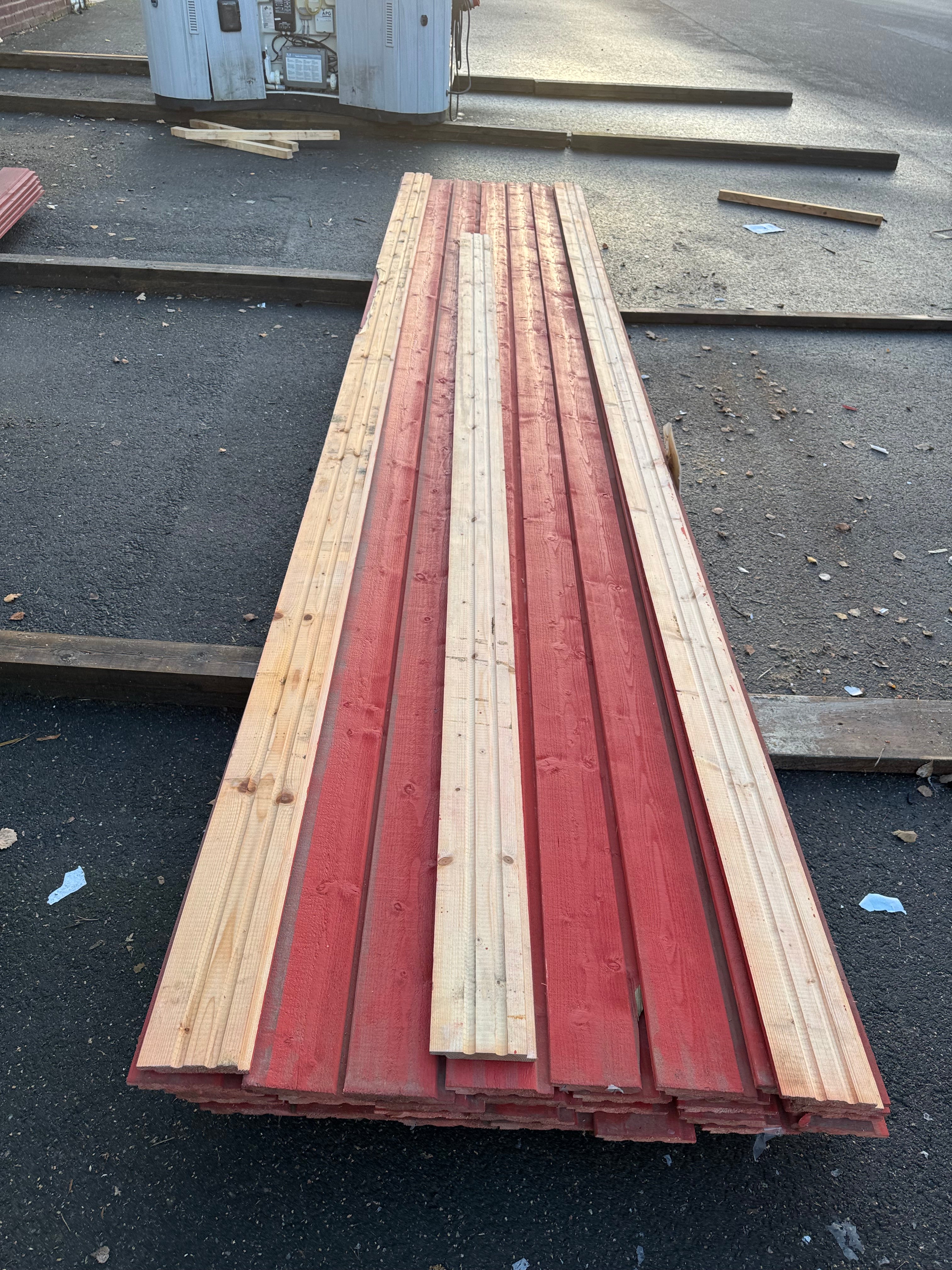 Paket Ytterpanel Falsad Enkelfas 21x147 mm – 38 st Röd