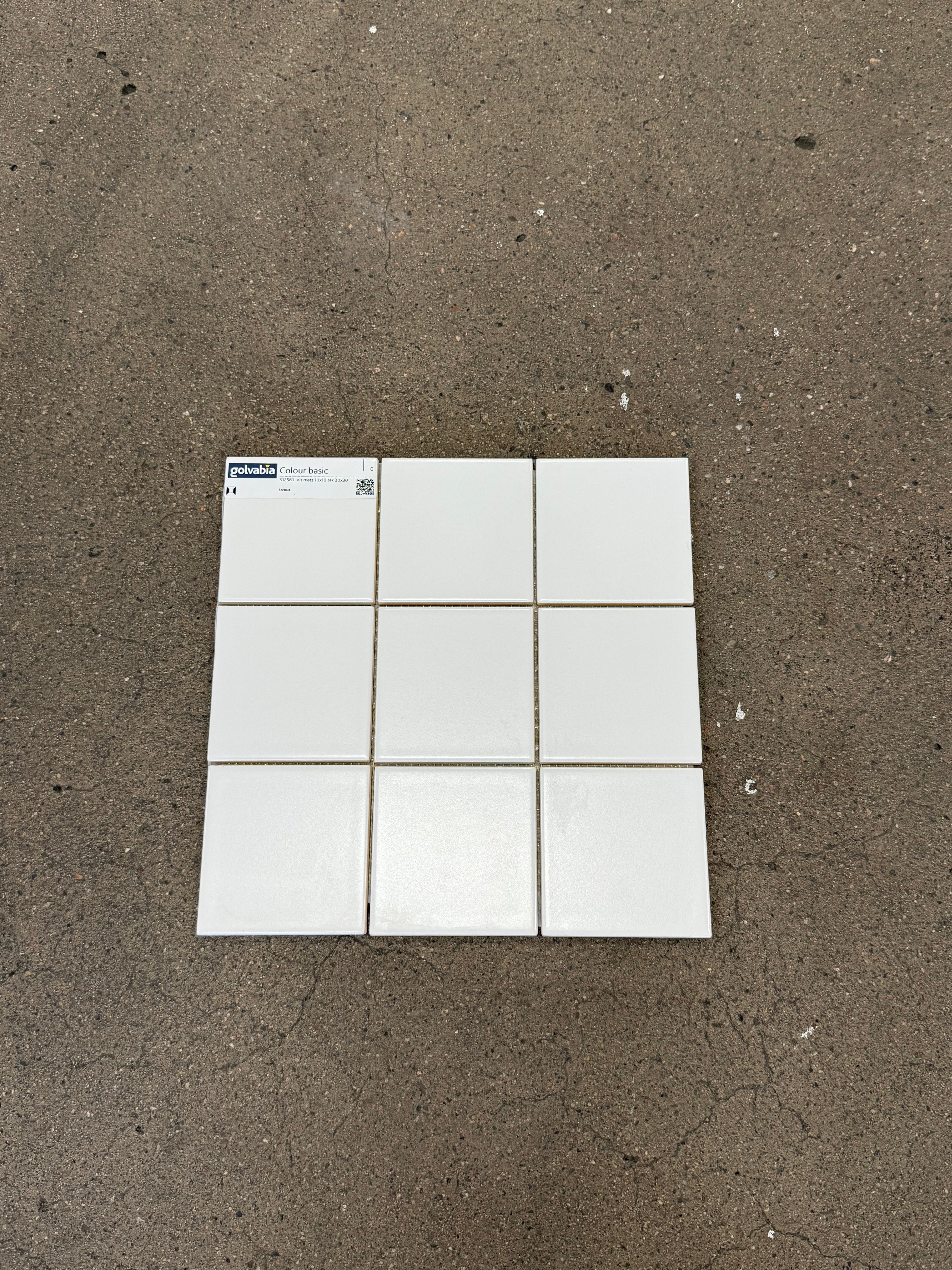 Kakel Plattor-  Vit Matt, 10x10