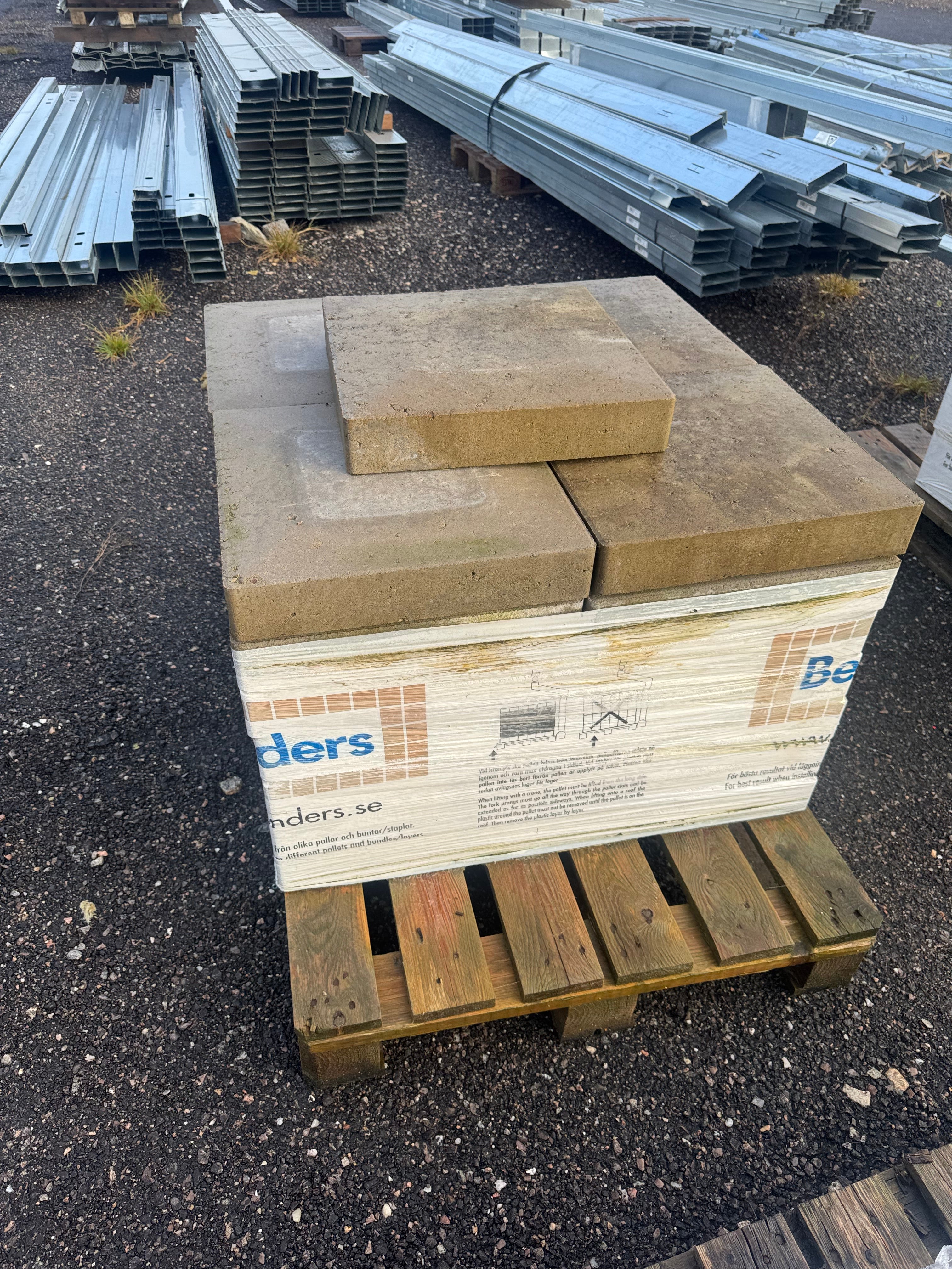 Parti Stolptopp Patina 400×400×80 mm – Grå (24 st)