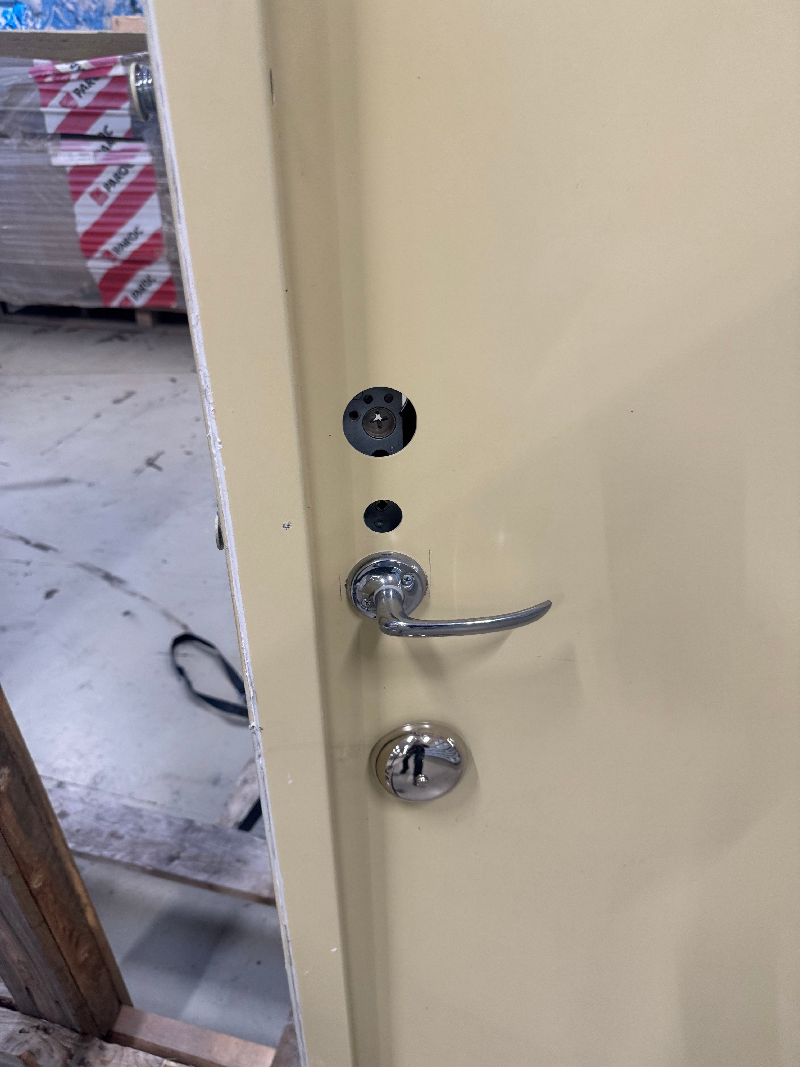 Lägenhetsdörr / Ståldörr Daloc – 99,5x219,5 cm (Vänsterhängd, Gul)