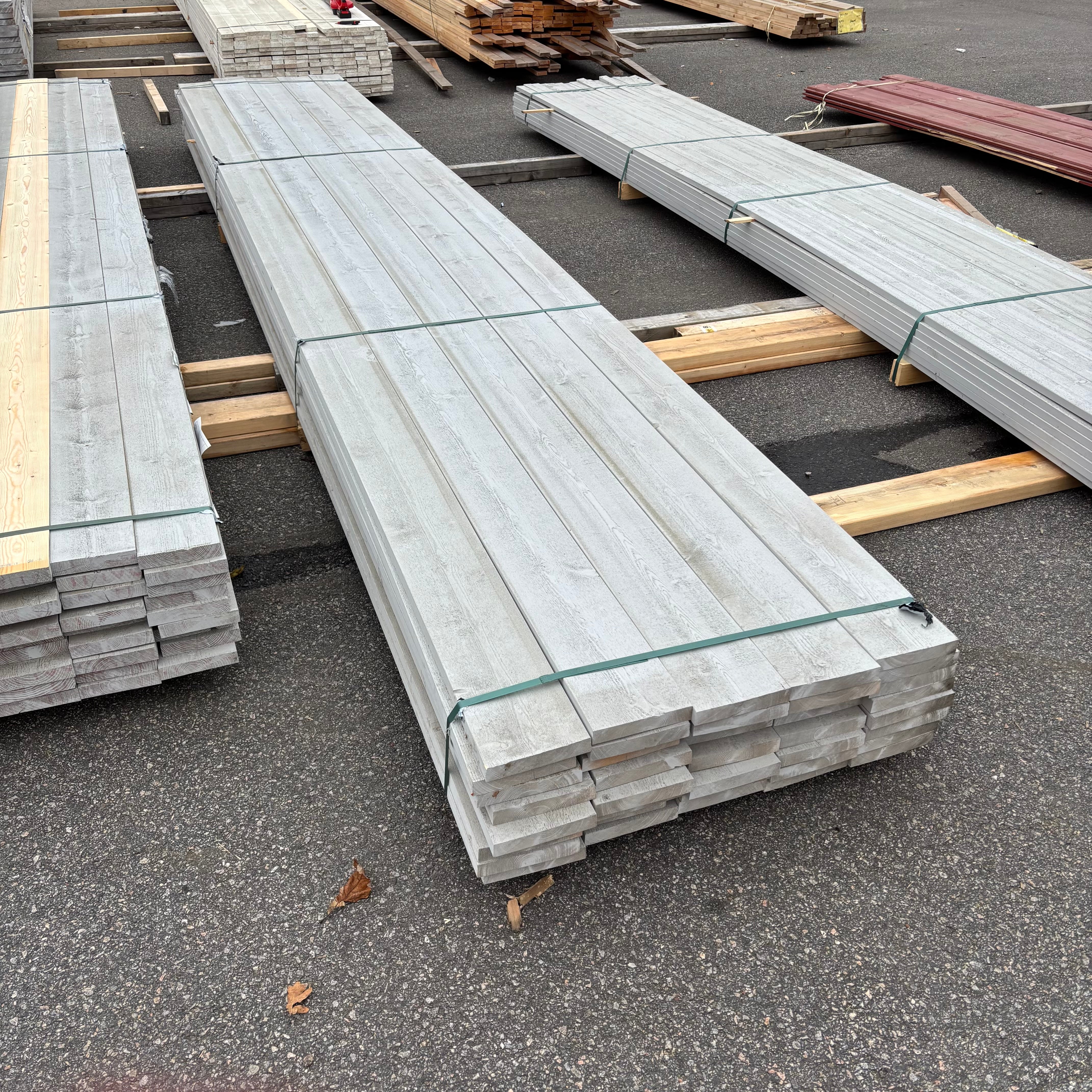 Paket Ytterpanel Finsågad 28x170mm – 40 st (5,40 m, Grå NCS S3000-N)