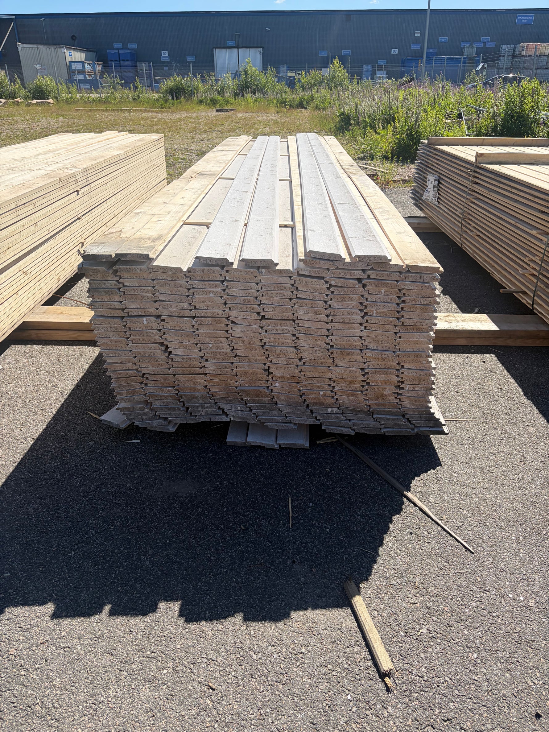 Paket Ytterpanel Dubbelfas Fals 22x120mm, 260st 4.80m Mellanstruken